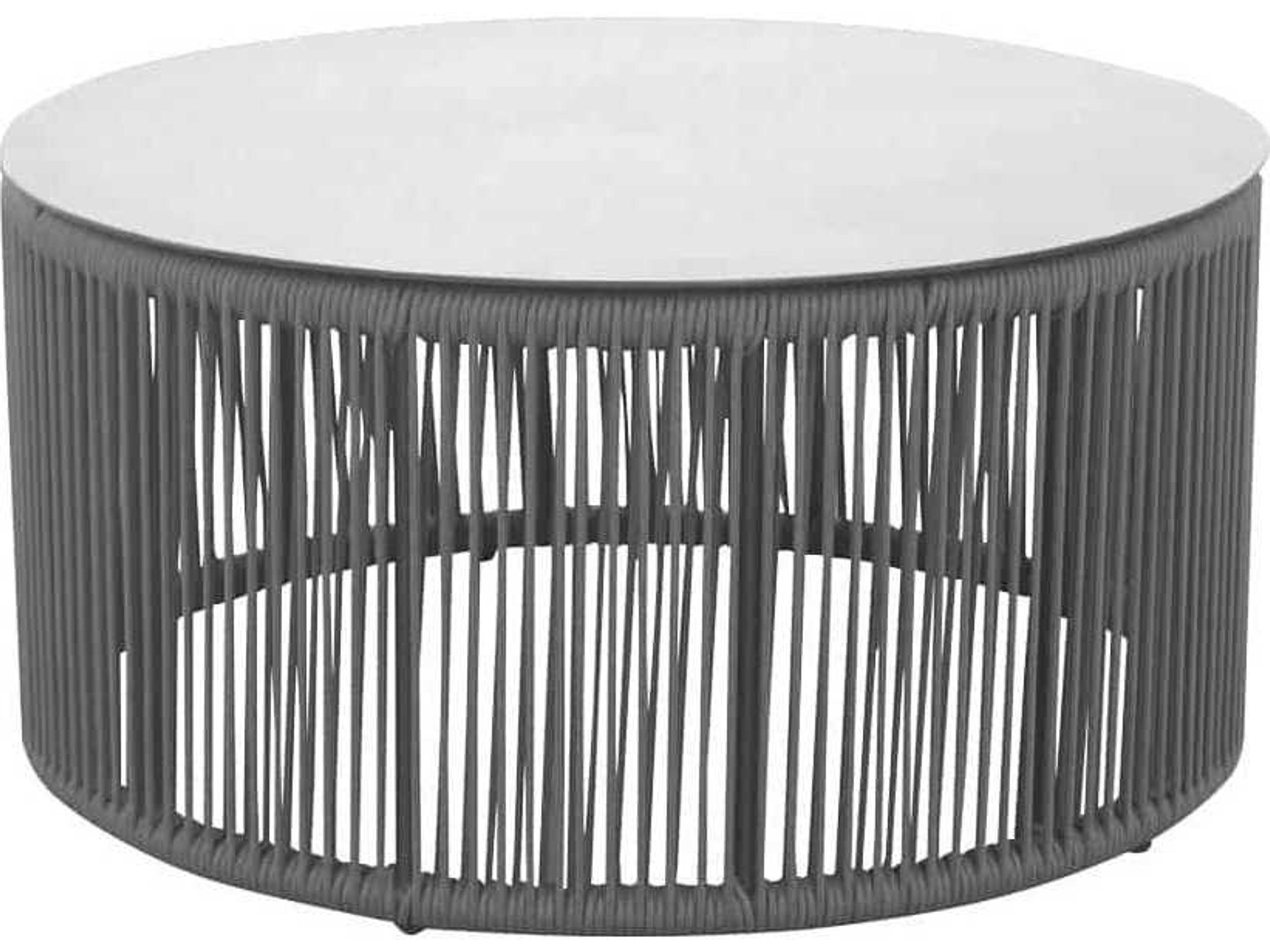 Decoscape Skye Quick Ship Aluminum Round Coffee Table