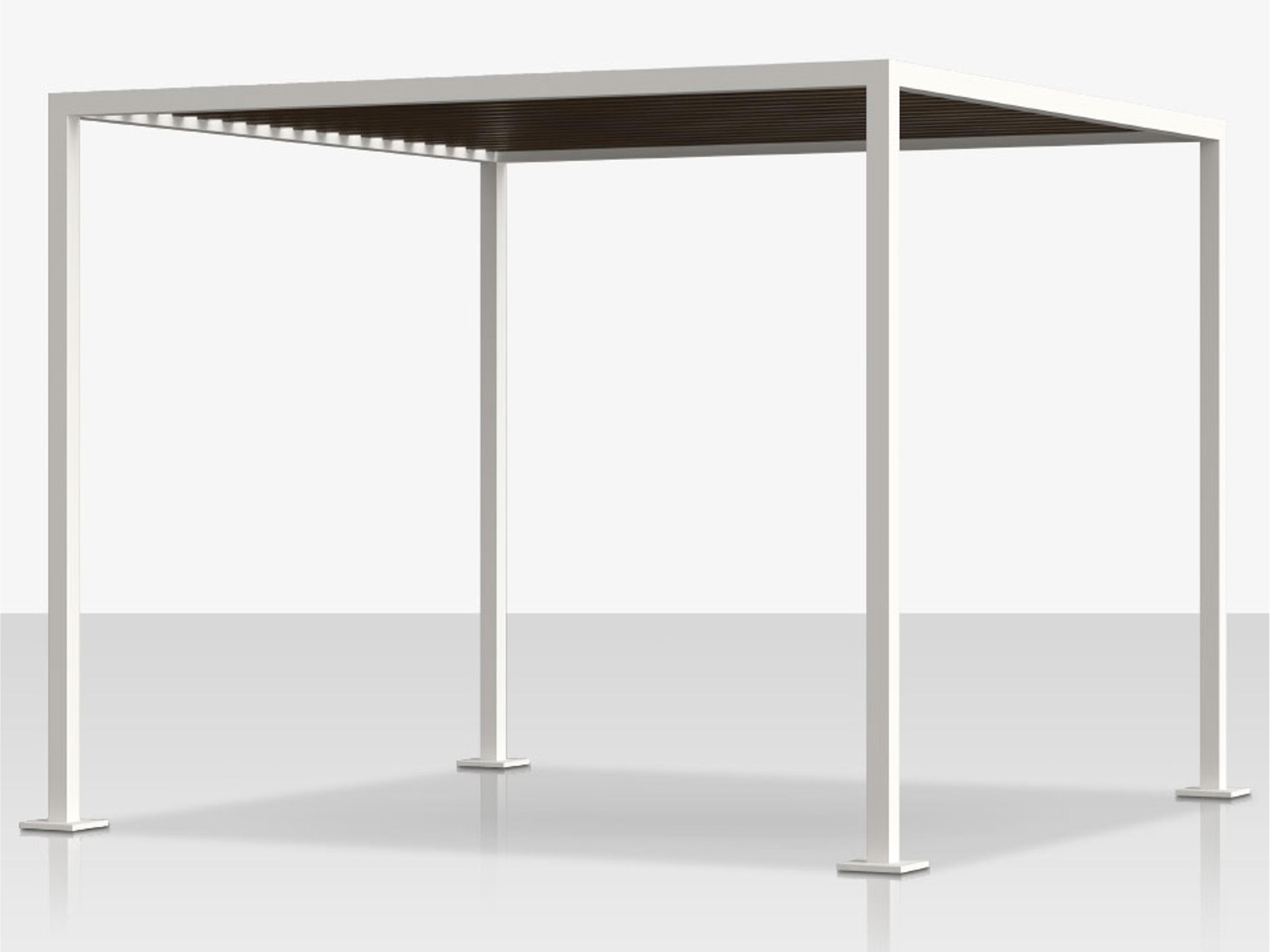 Decoscape Breeze Cabana 8' Aluminum Wood Grain Slats - Top