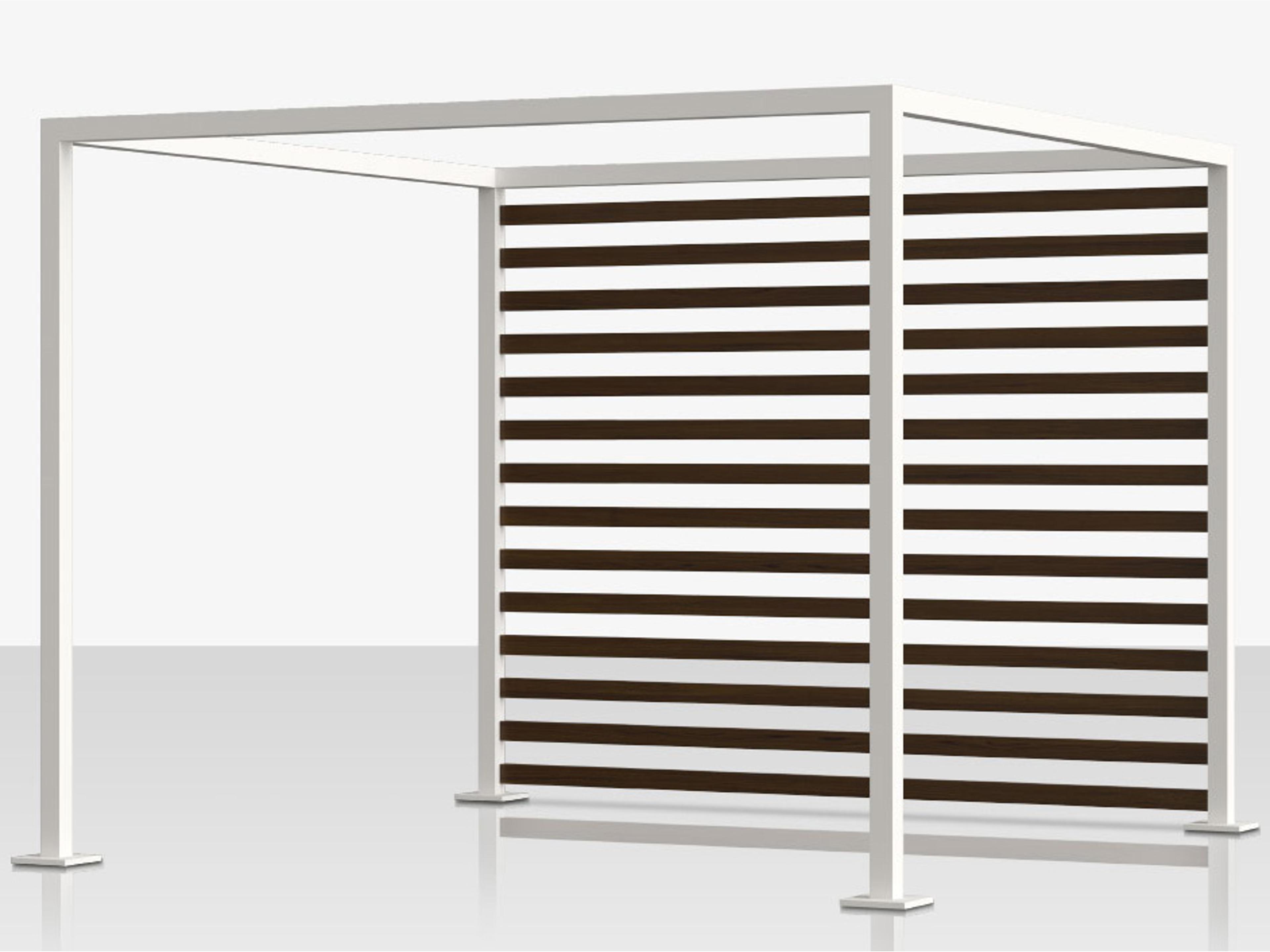 Decoscape Breeze Cabana 8' Aluminum Wood Grain Slats - Back