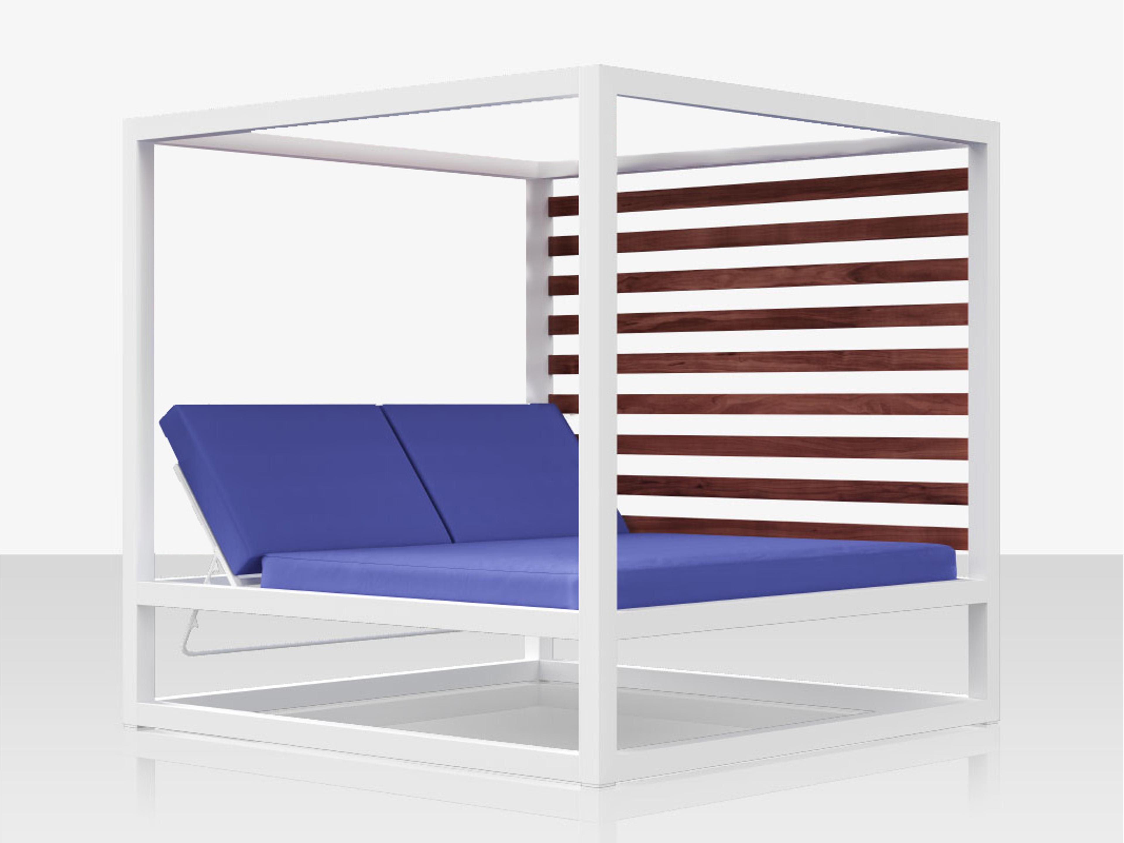 Decoscape Breeze Daybed Right Side Aluminum Wood Grain Slats