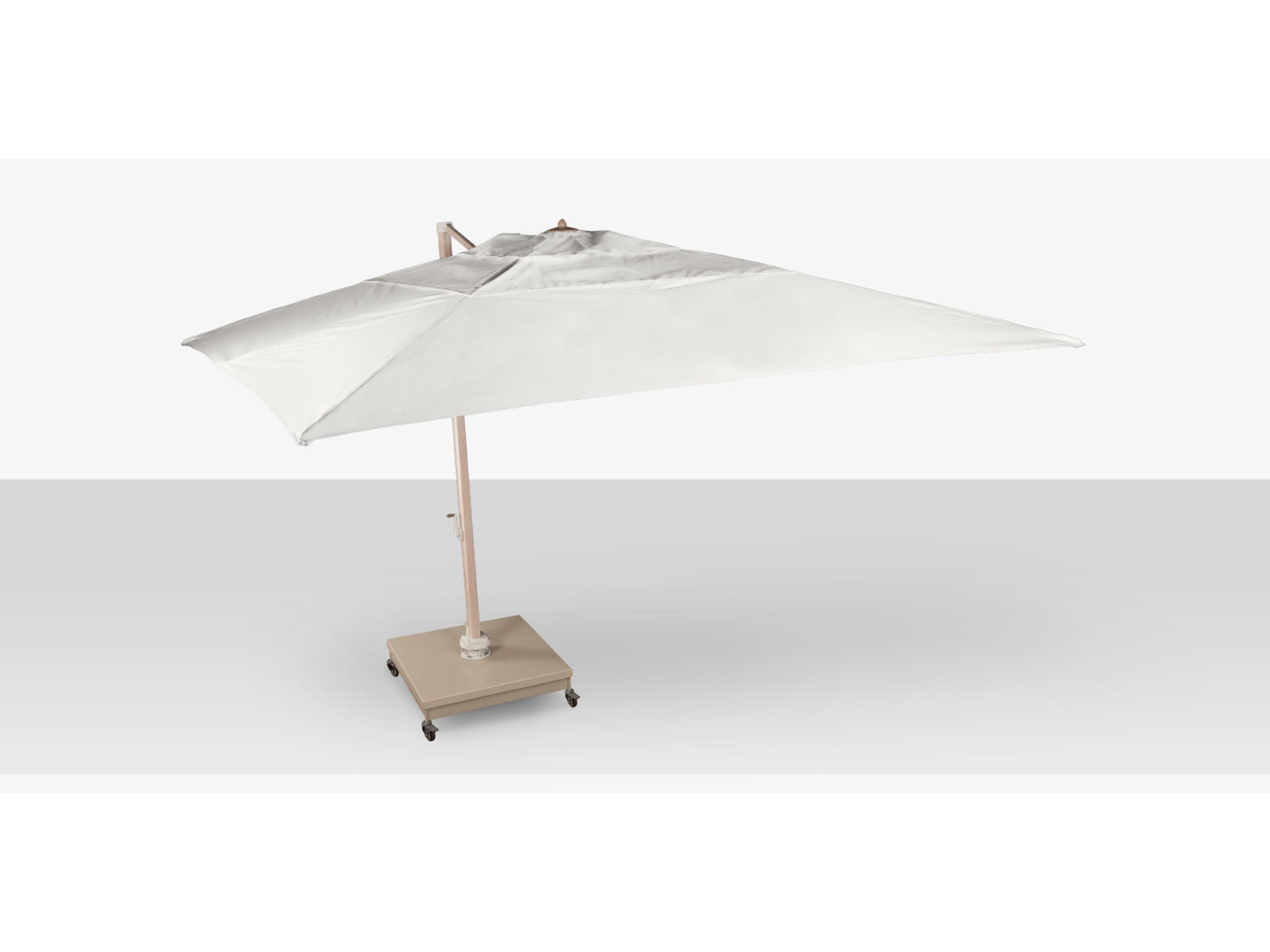 Decoscape The Grand Cantilever Wood Grain 13 Foot Square Umbrella with Sandalwood Base