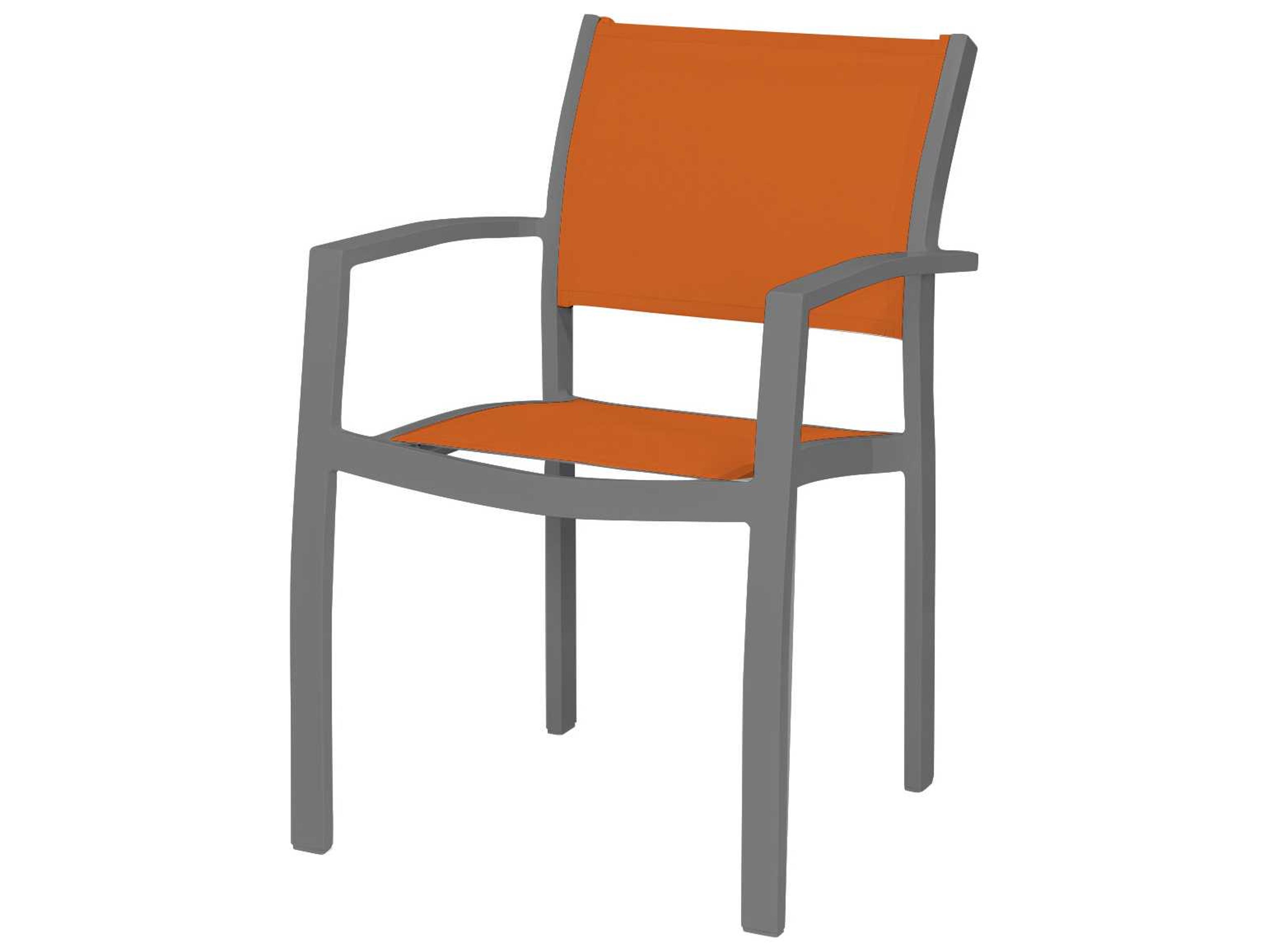 Decoscape Fusion Sling Aluminum Stackable Dining Arm Chair