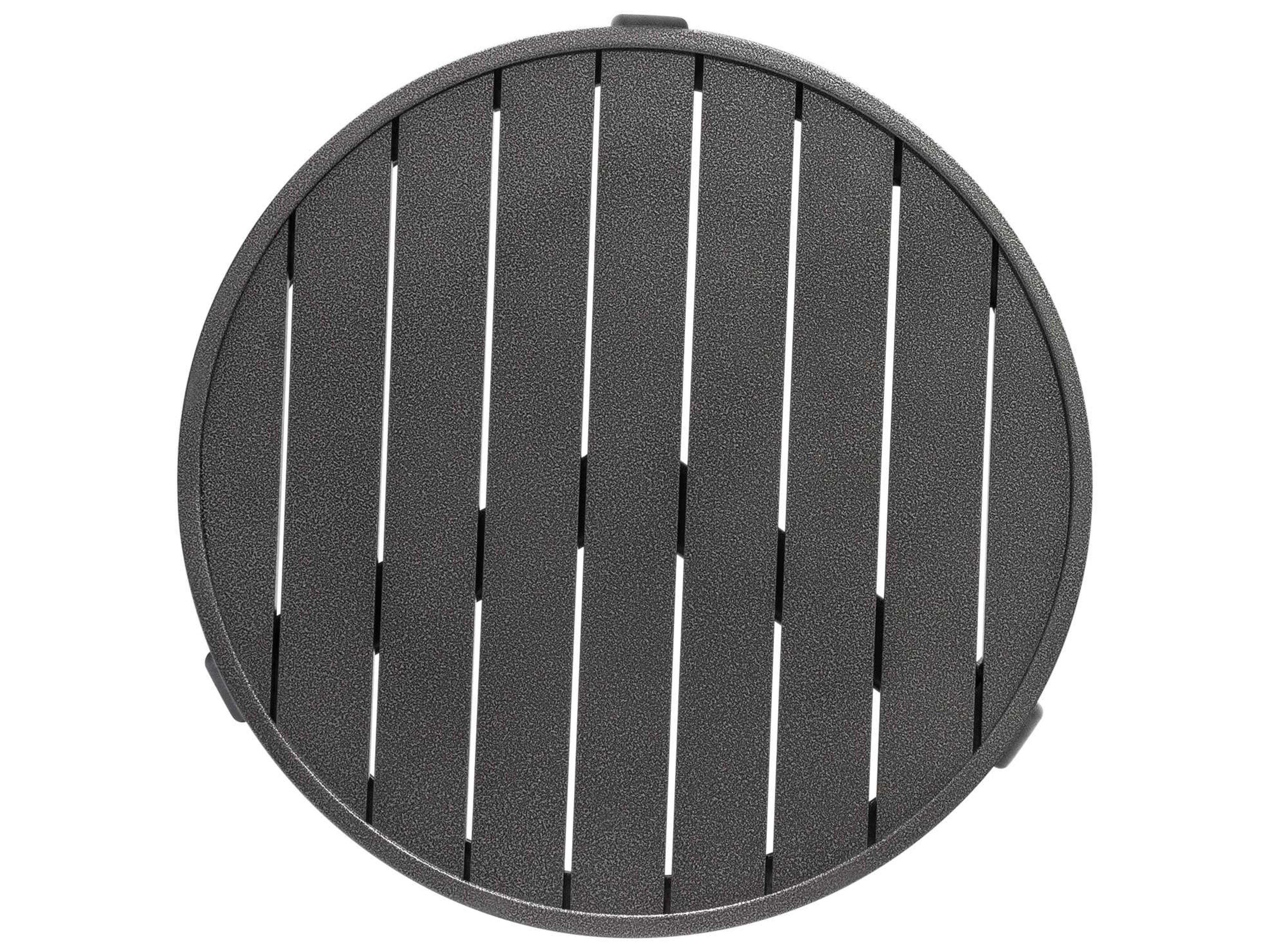 Decoscape Atlantic Aluminum Round Slatted Top End Table