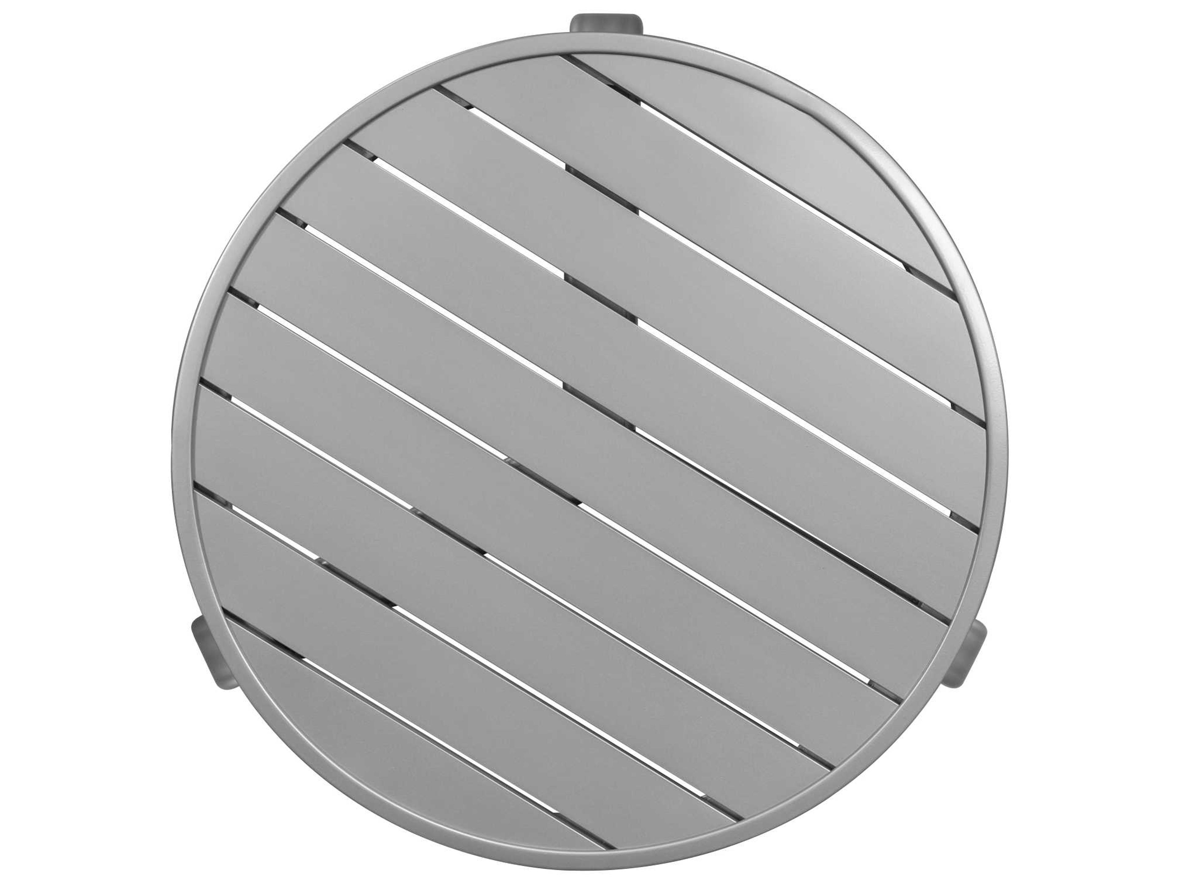 Decoscape Atlantic Aluminum Round Slatted Top End Table