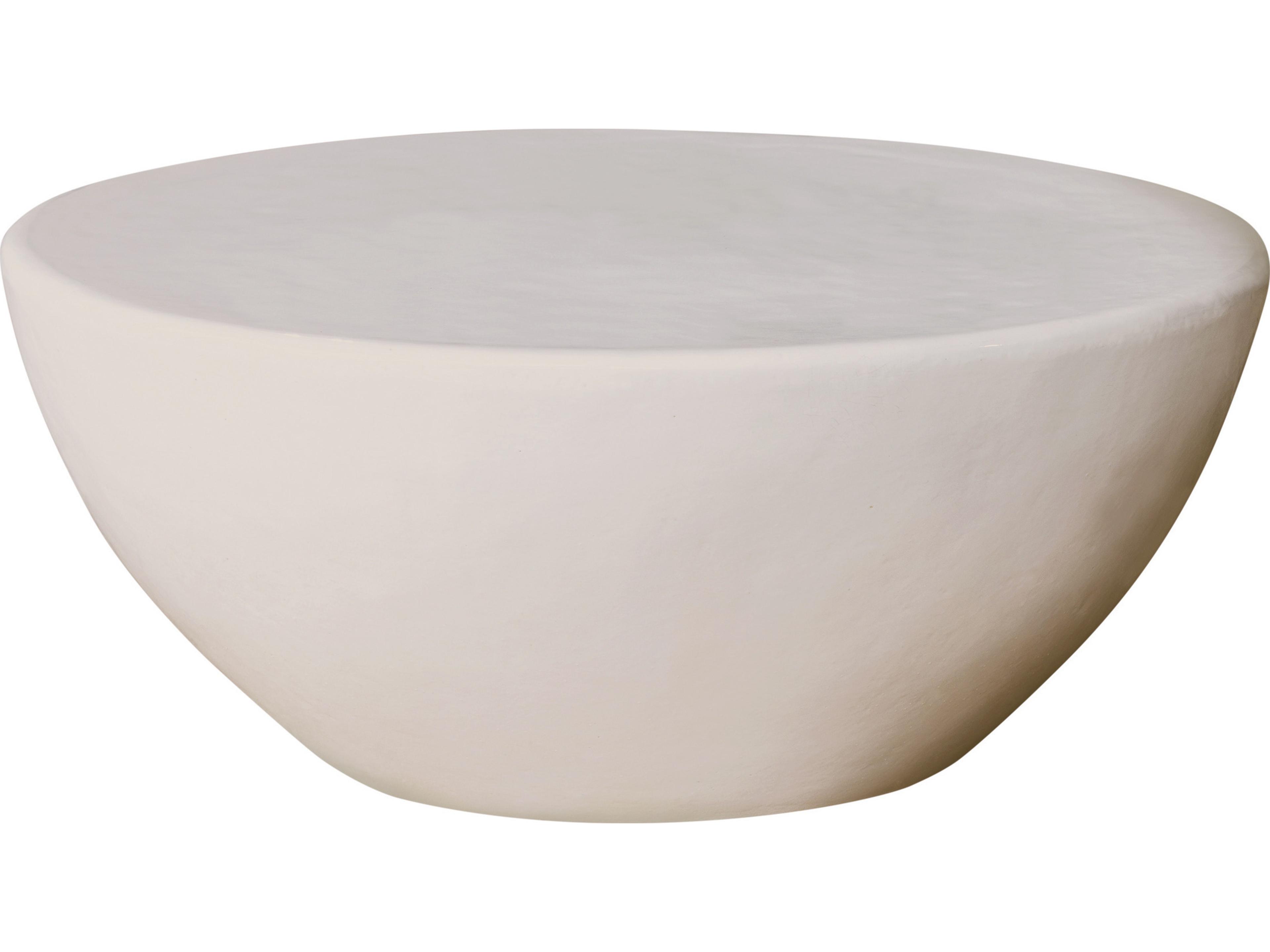 Ceramics Linen Semi-gloss Ceramic Round Coffee Table
