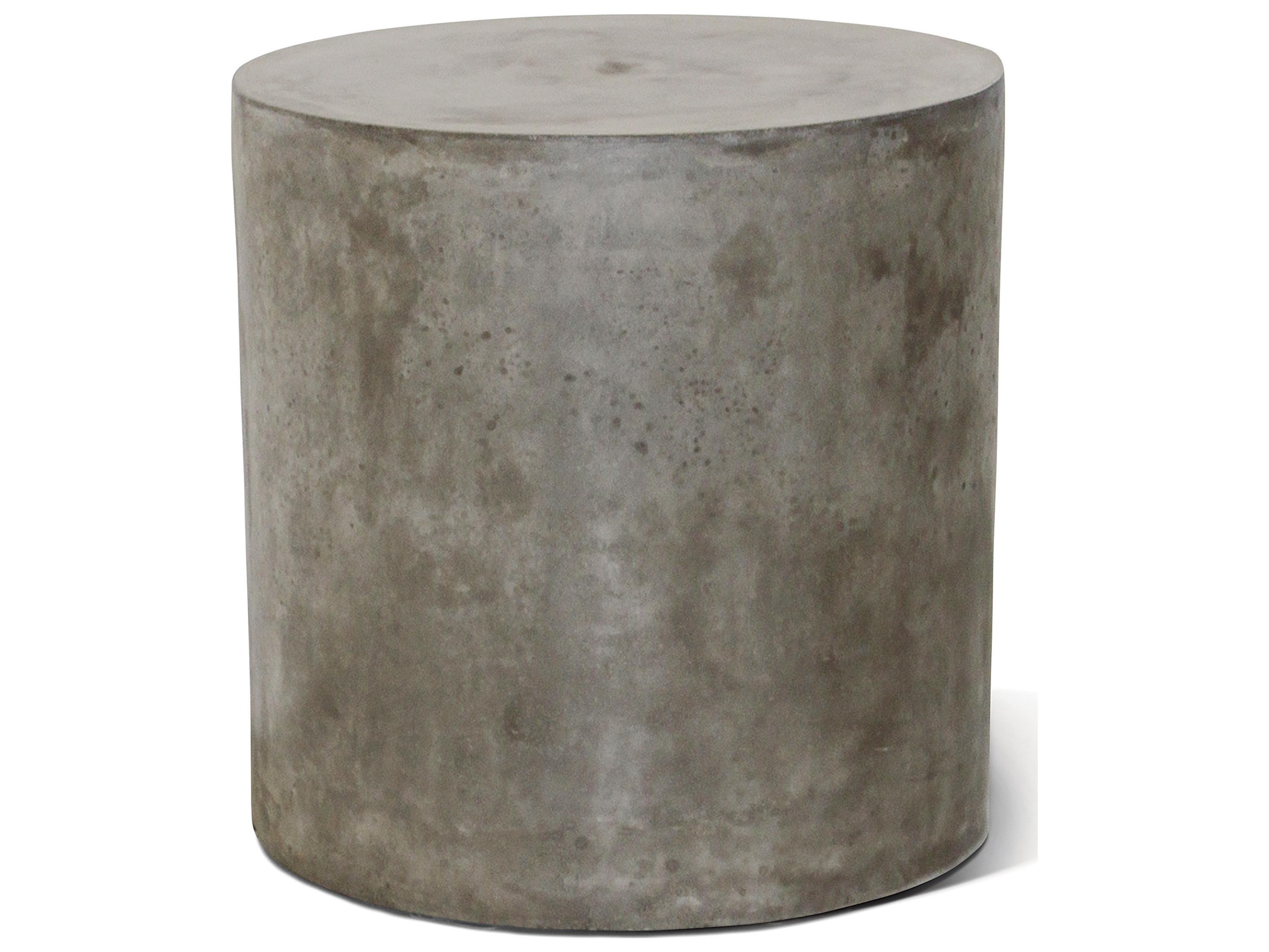 Perpetual Bill Round Accent Table in Slate Gray