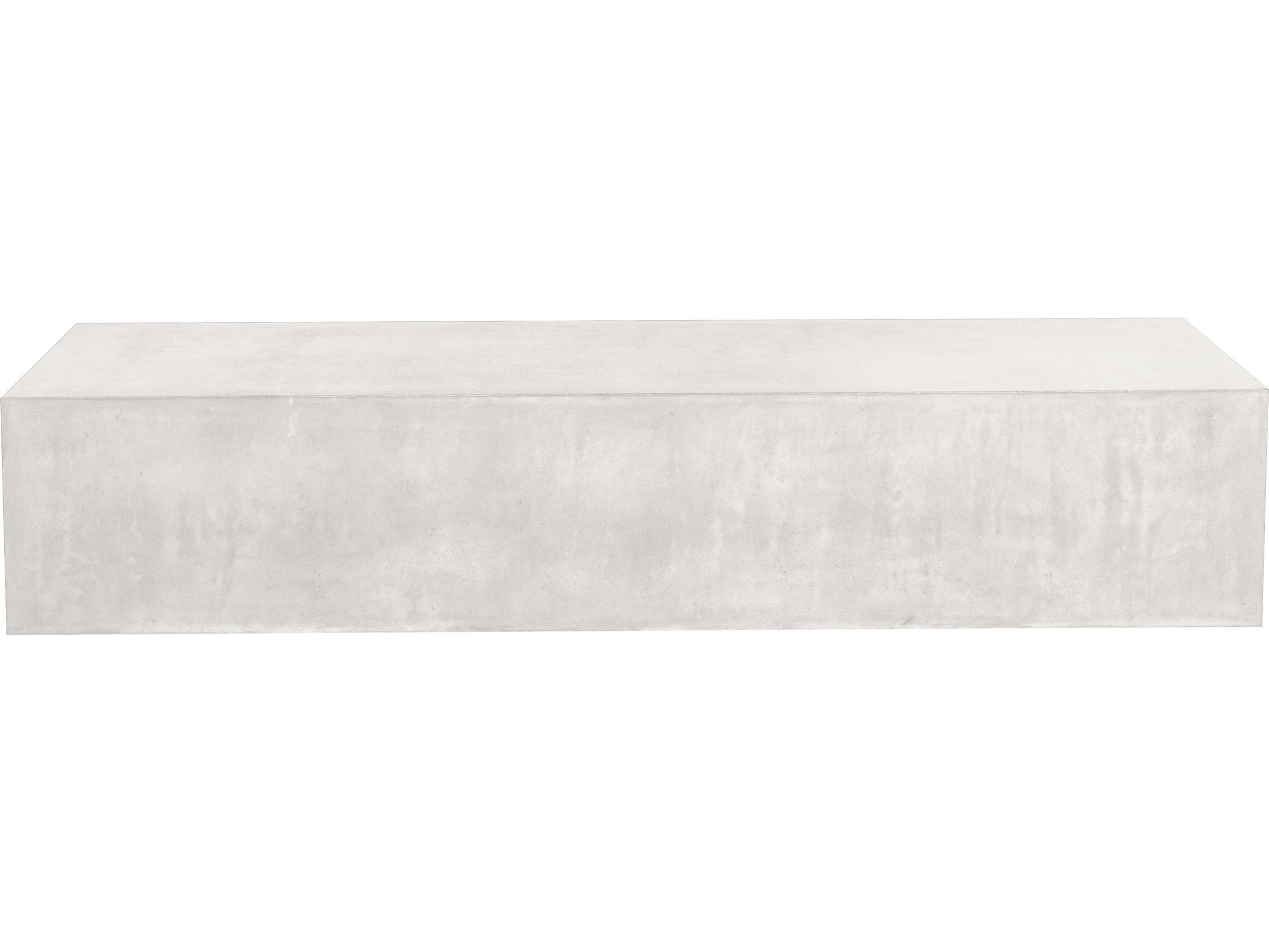 Seasonal Living Perpetual Ivory White The Monolith Outdoor Patio Bench
