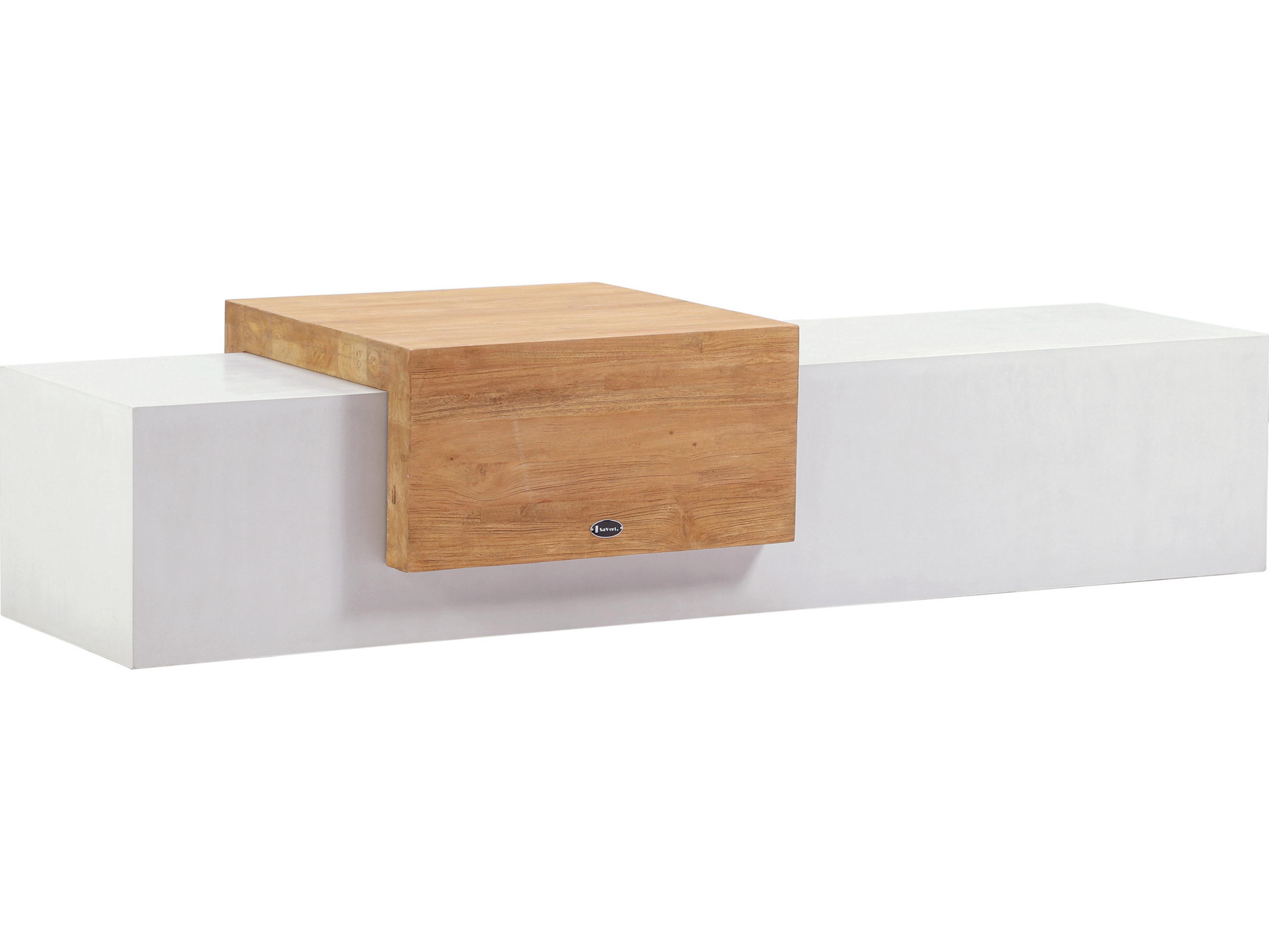 Lightweight Concrete Ebony White Bench