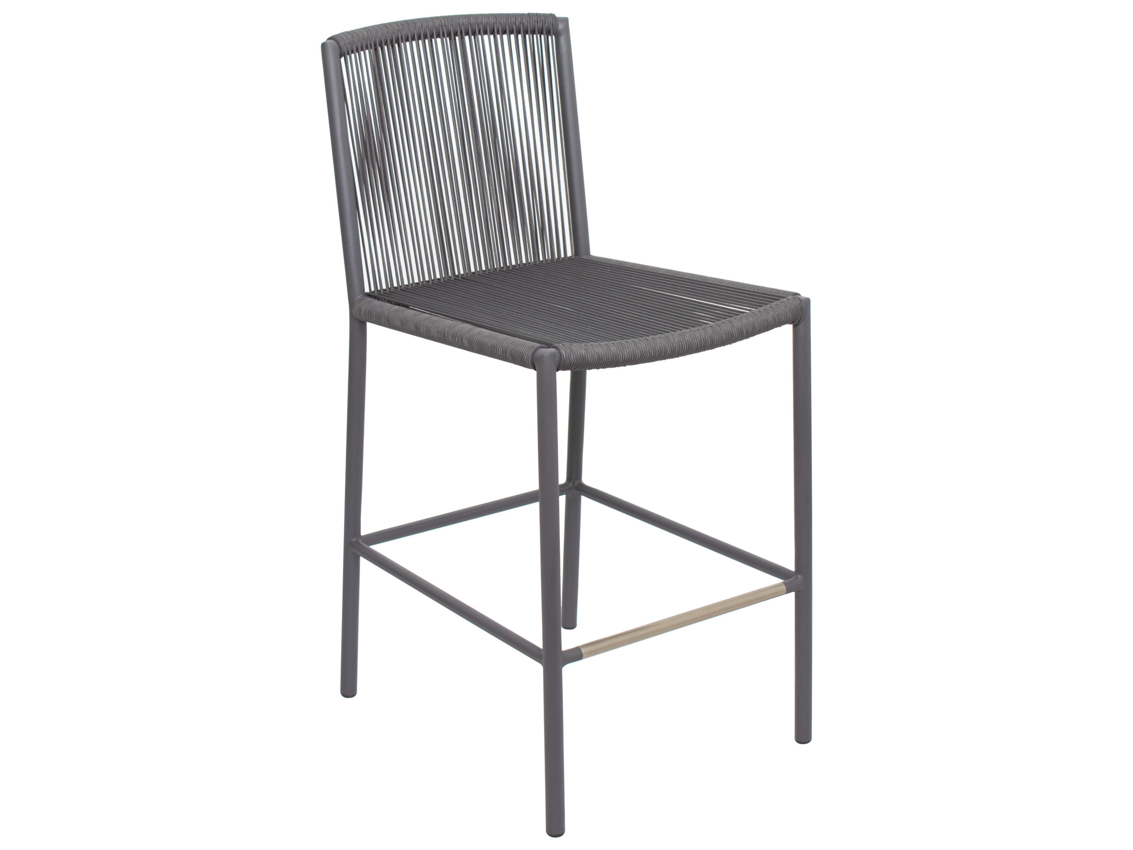 Archipelago Dark Gray Aluminum Stockholm Counter Side Chair Set of 2