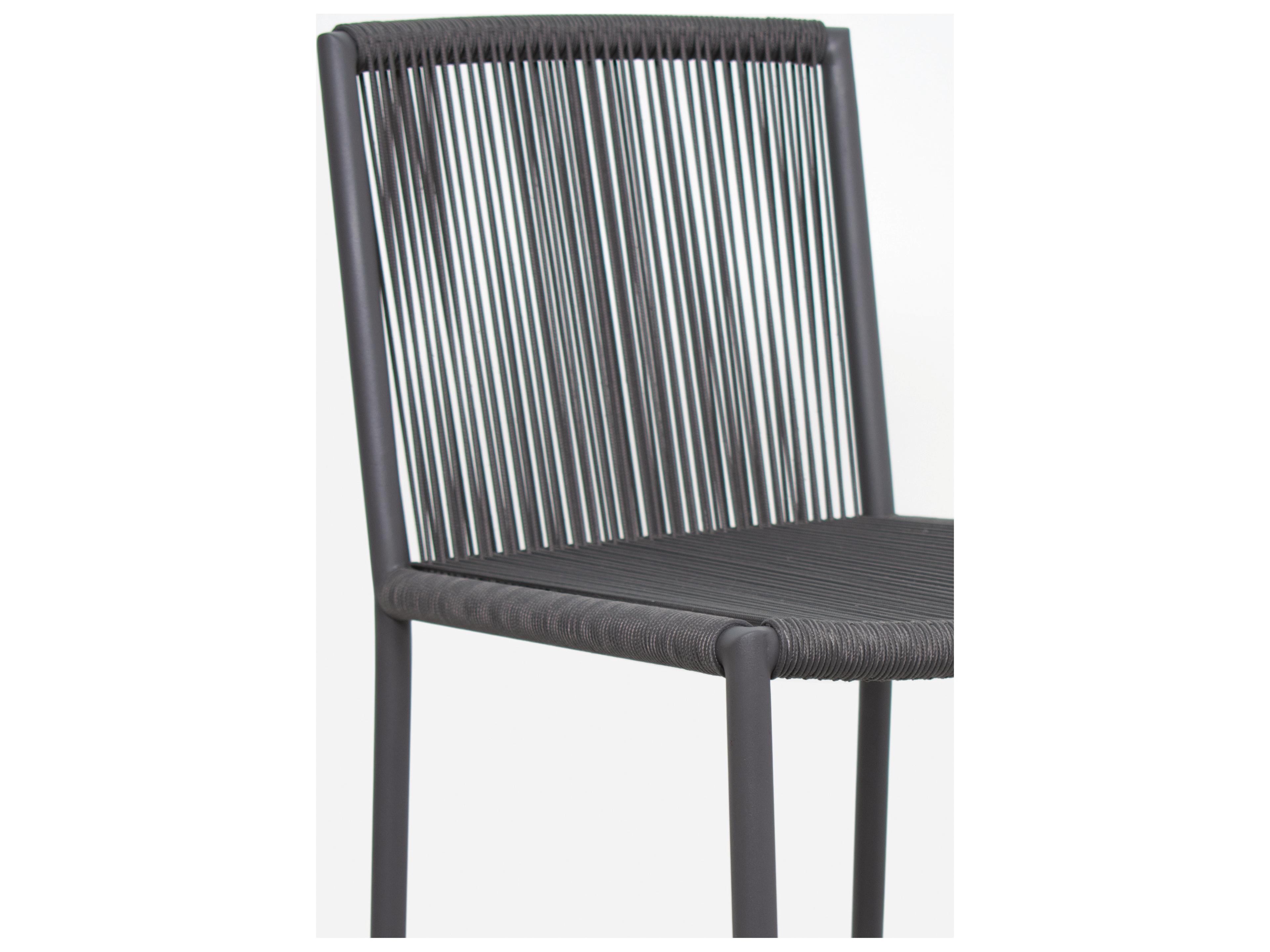 Seasonal Living Archipelago Dark Gray Aluminum Stockholm Counter Side Chair Set of 2