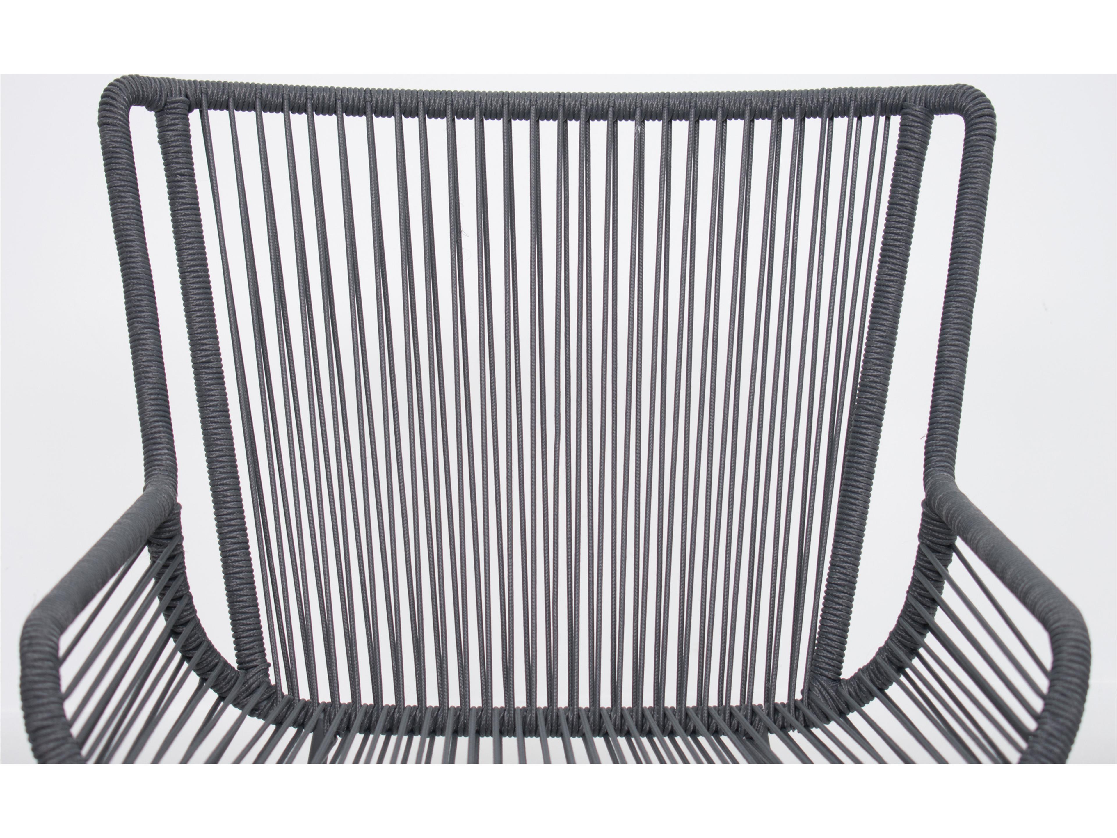 Seasonal Living Archipelago Dark Gray Aluminum Dane Dining Armchair Set of 2