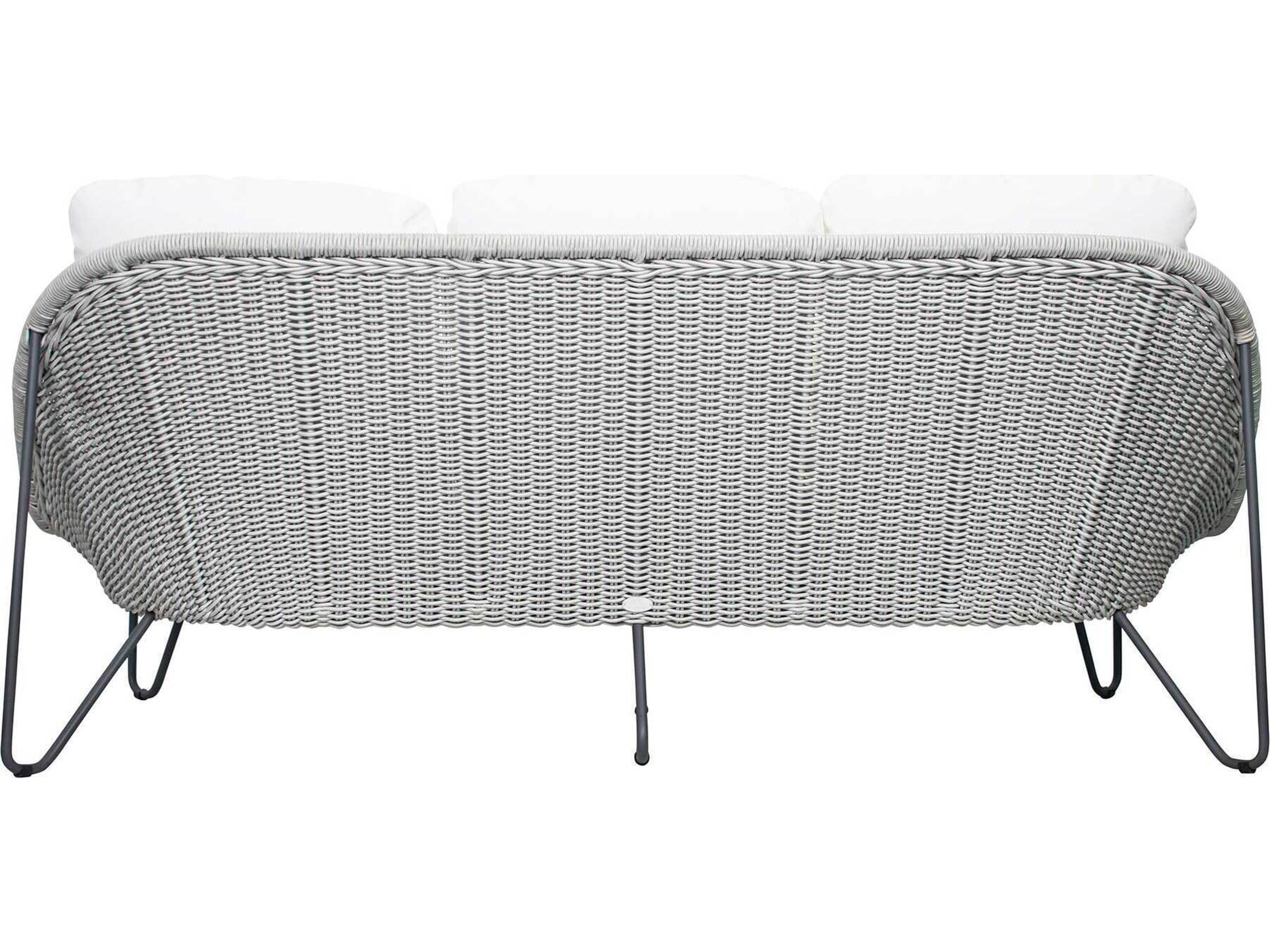 Seasonal Living Archipelago Coconut White/Cardamom Taupe Steel Rope Weave Azores Outdoor Patio Sofa