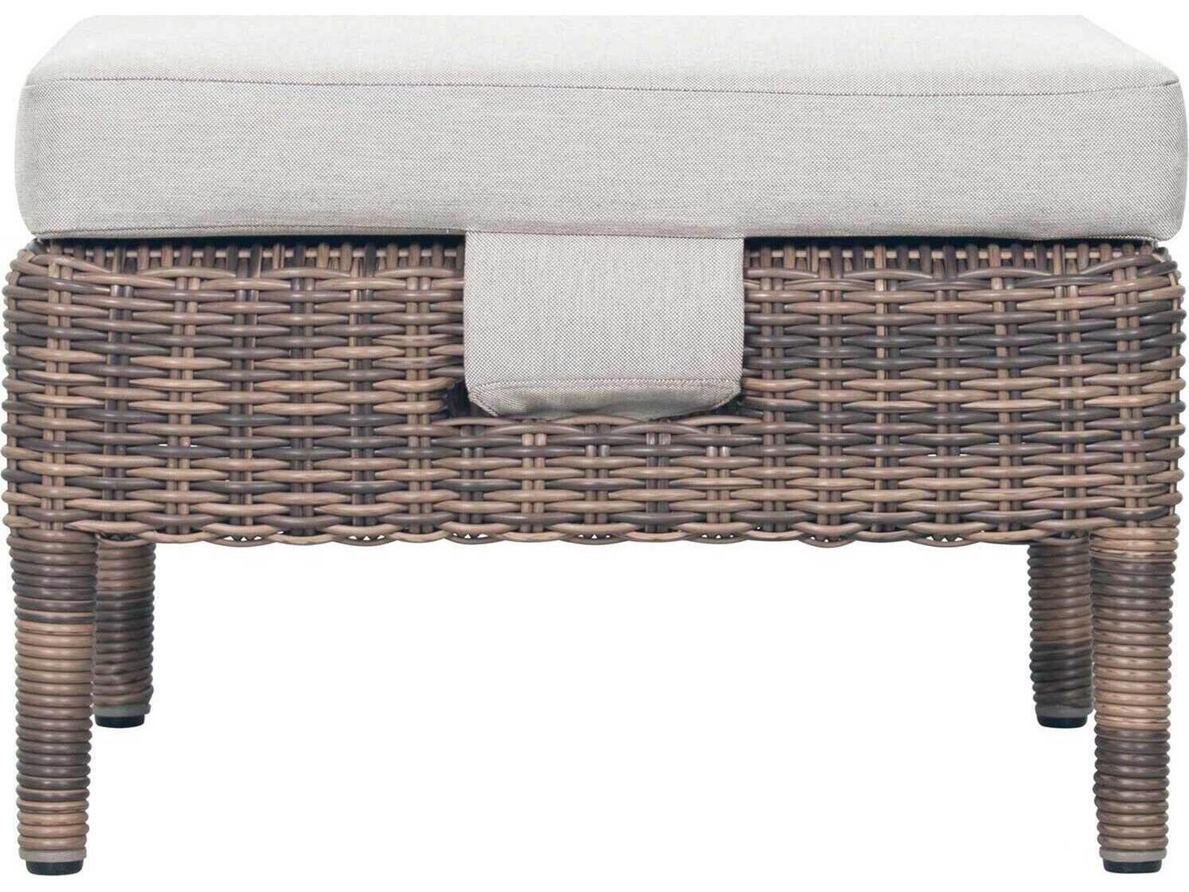 Seasonal Living Provenance Signature Wicker Sea Wattle Leeward Patio Ottoman