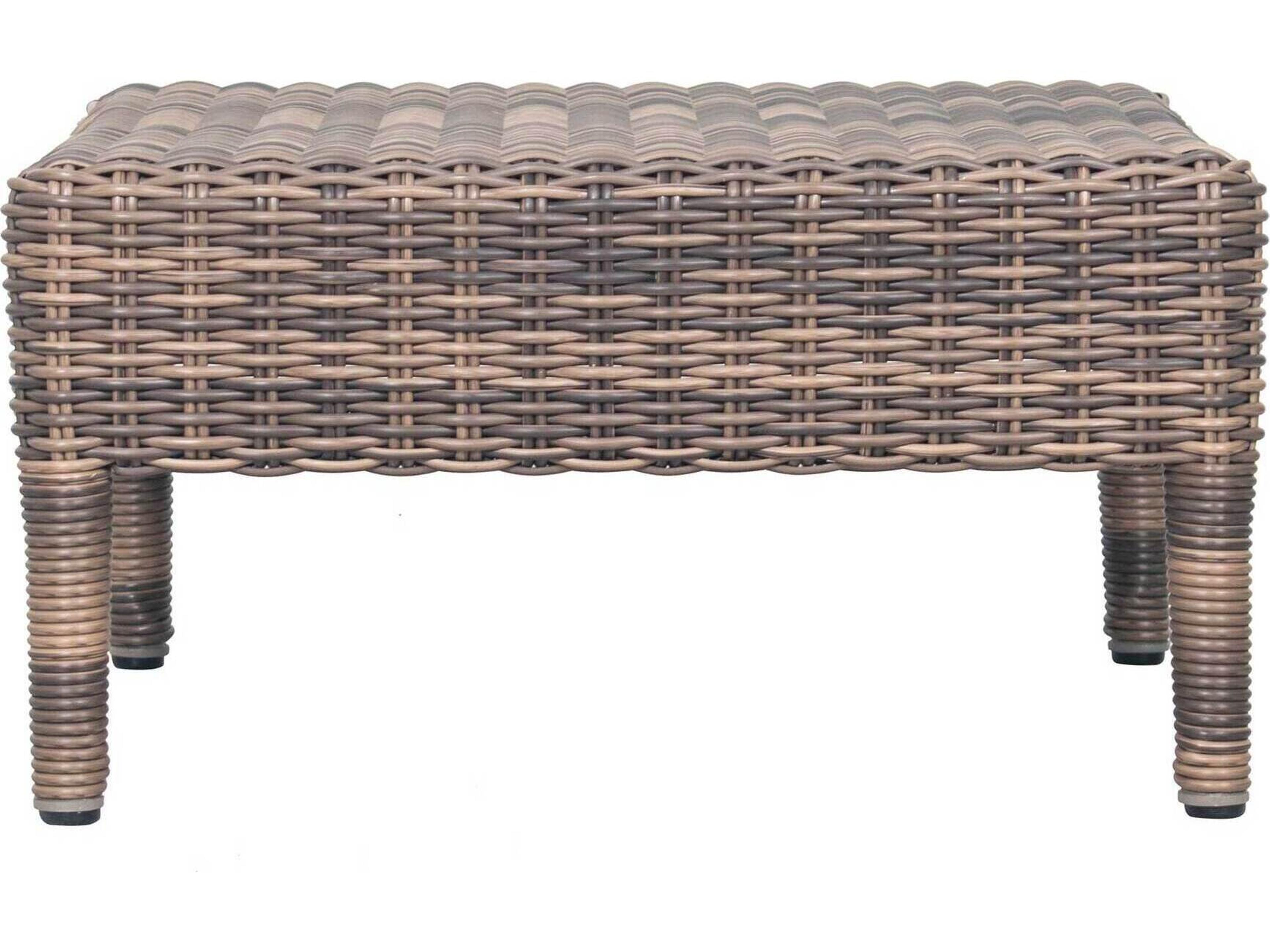 Seasonal Living Provenance Signature Wicker Sea Wattle Leeward Patio Ottoman