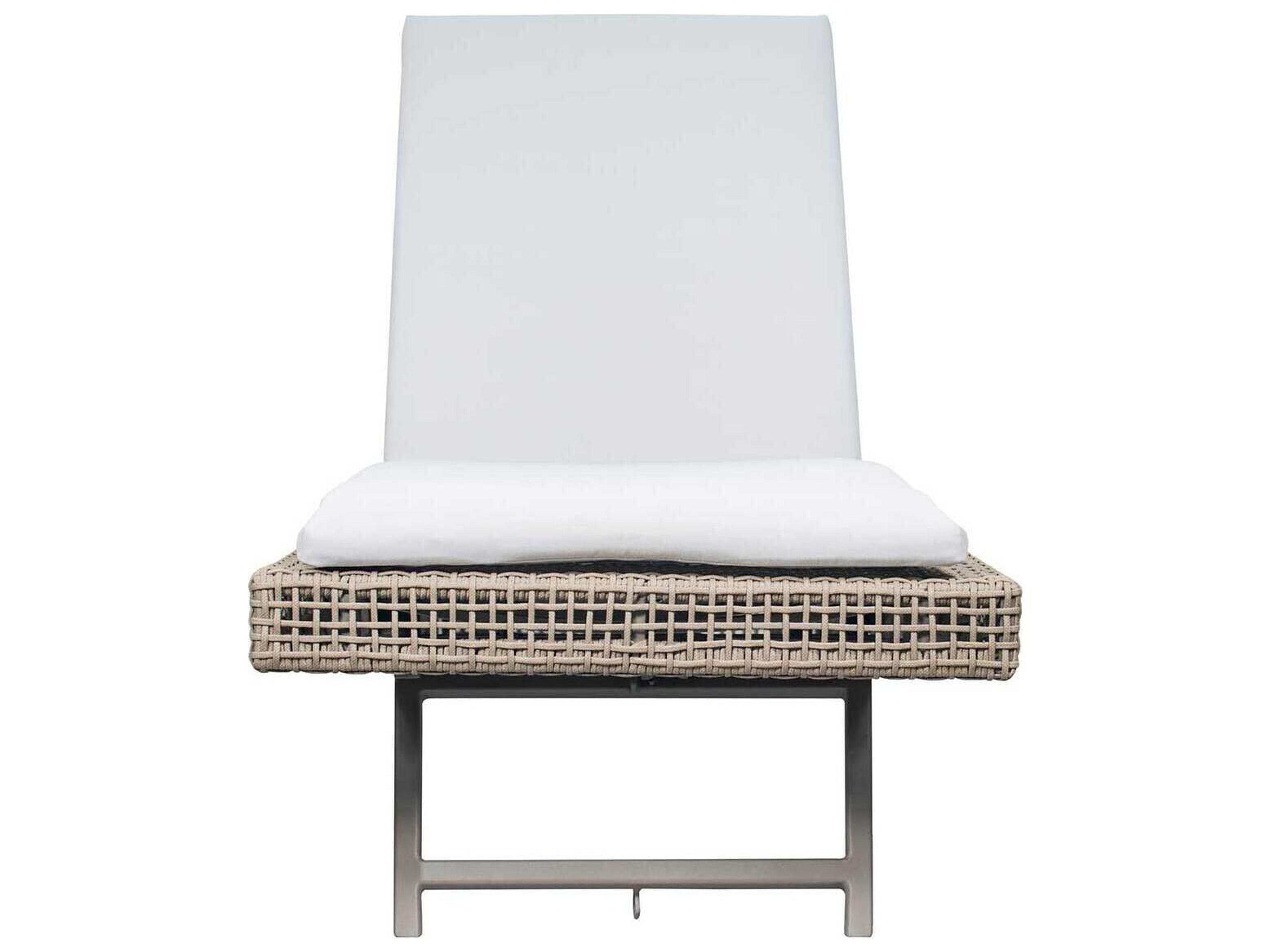 Seasonal Living Archipelago Light Gray/Warm Gray Aluminum Weave Keys in Pool Outdoor Chaise Lounge Set of 2