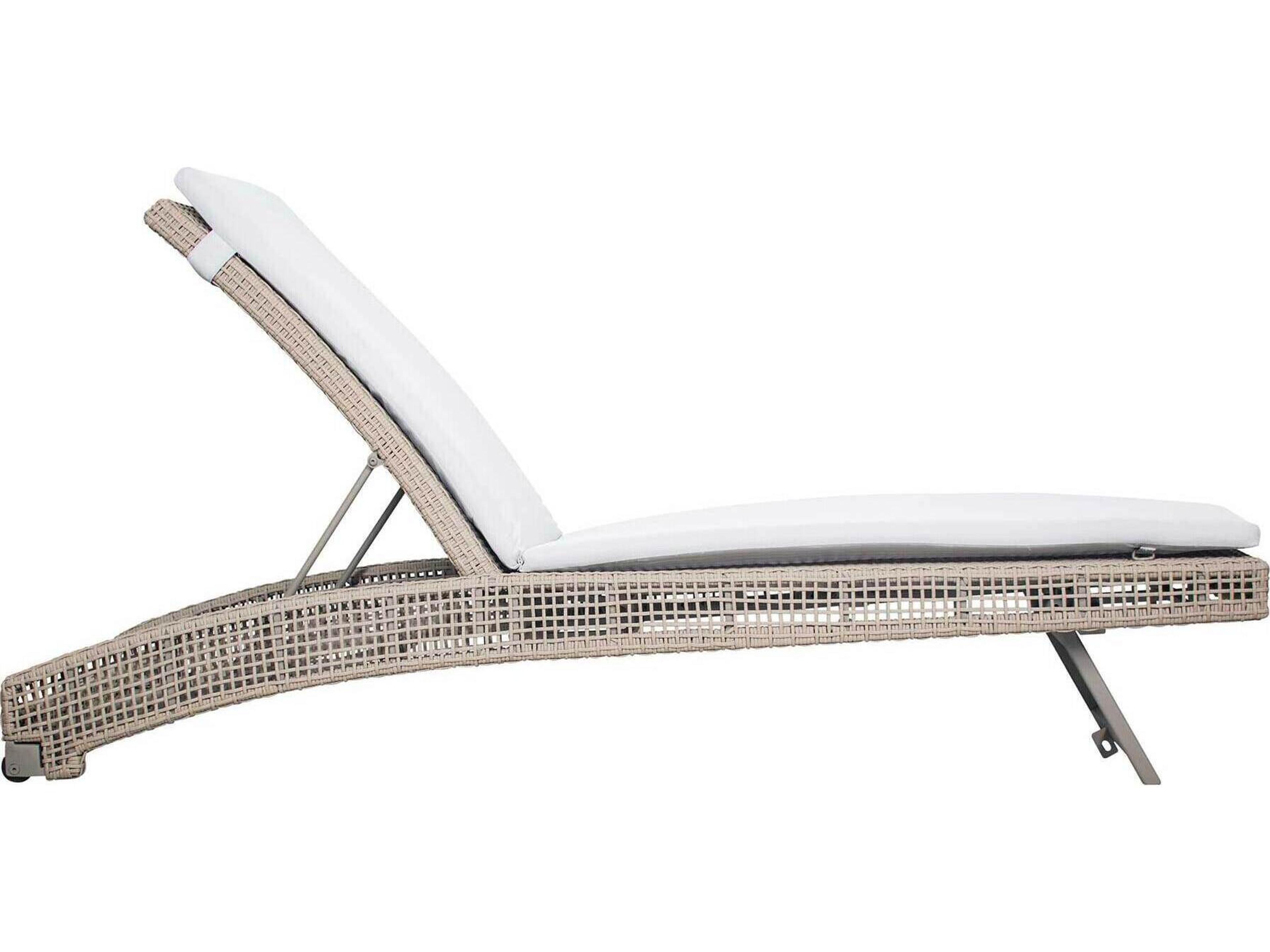 Seasonal Living Archipelago Light Gray/Warm Gray Aluminum Weave Keys in Pool Outdoor Chaise Lounge Set of 2