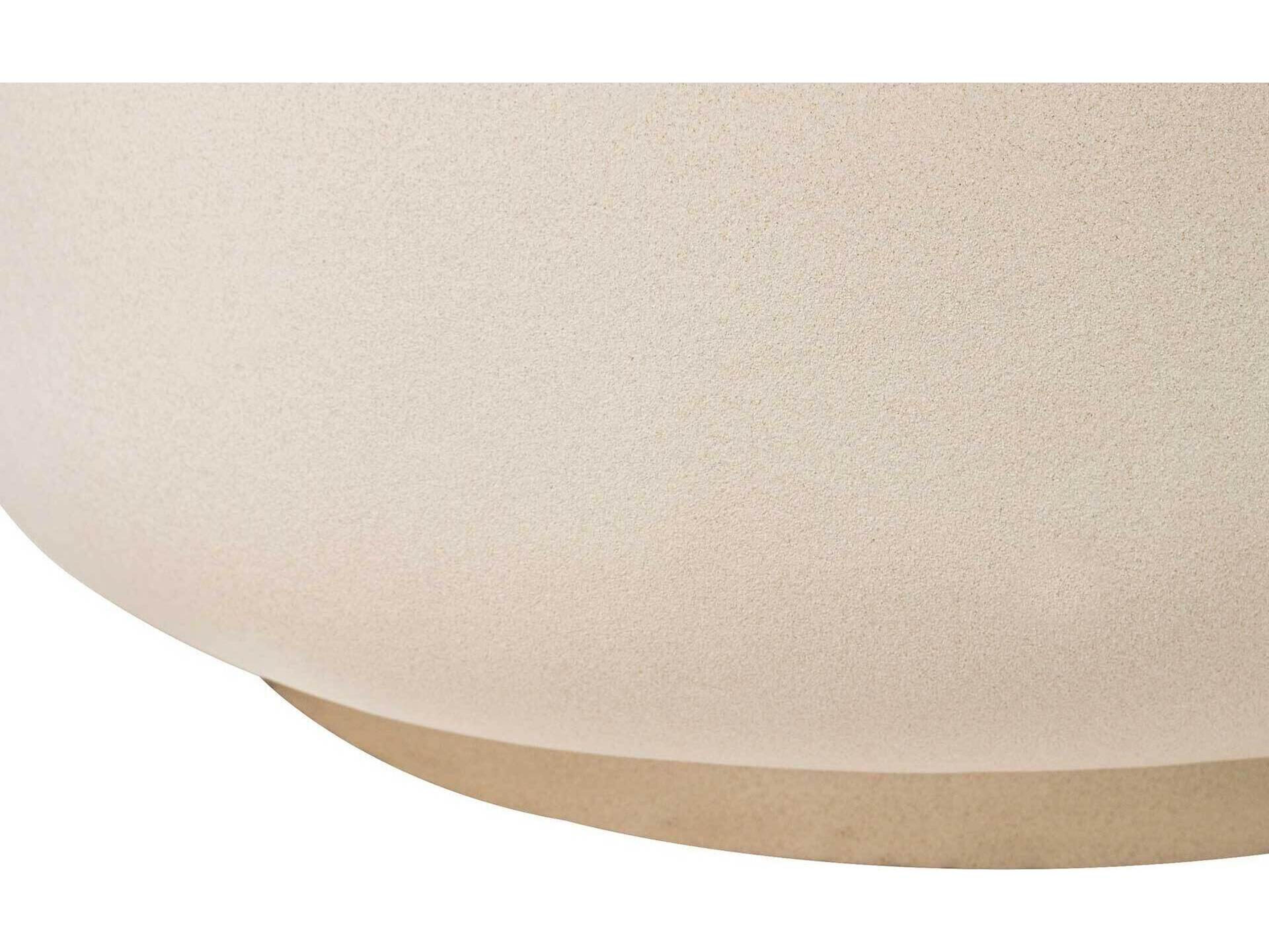 Seasonal Living Provenance Ceramic Linen Semigloss /Sand Matte Serenity Grazed Round Outdoor Side Table