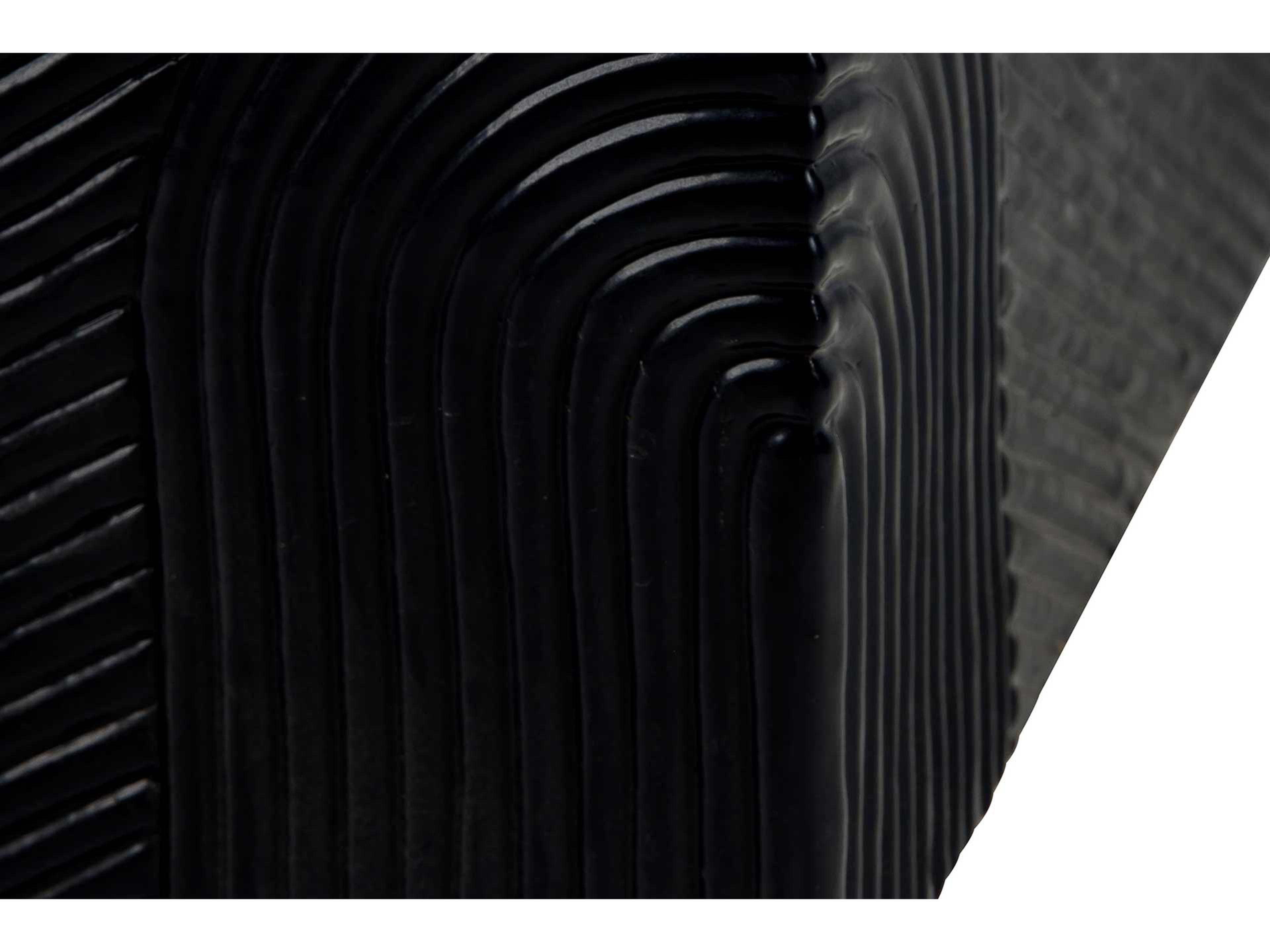 Seasonal Living Provenance Ceramic Coal Semigloss Serenity Textured Square Outdoor Side Table