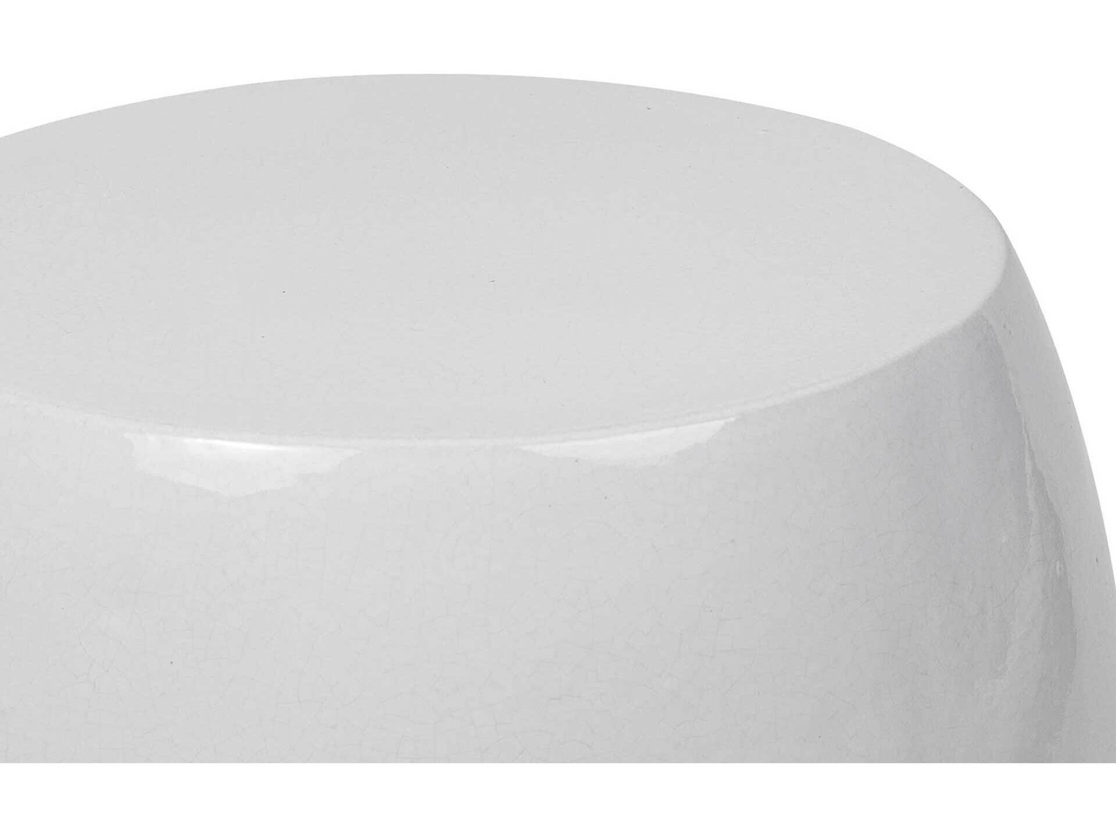 Seasonal Living Provenance Ceramic Mist Gloss/Turquoise Gloss Bud Stool / Round Accent Table