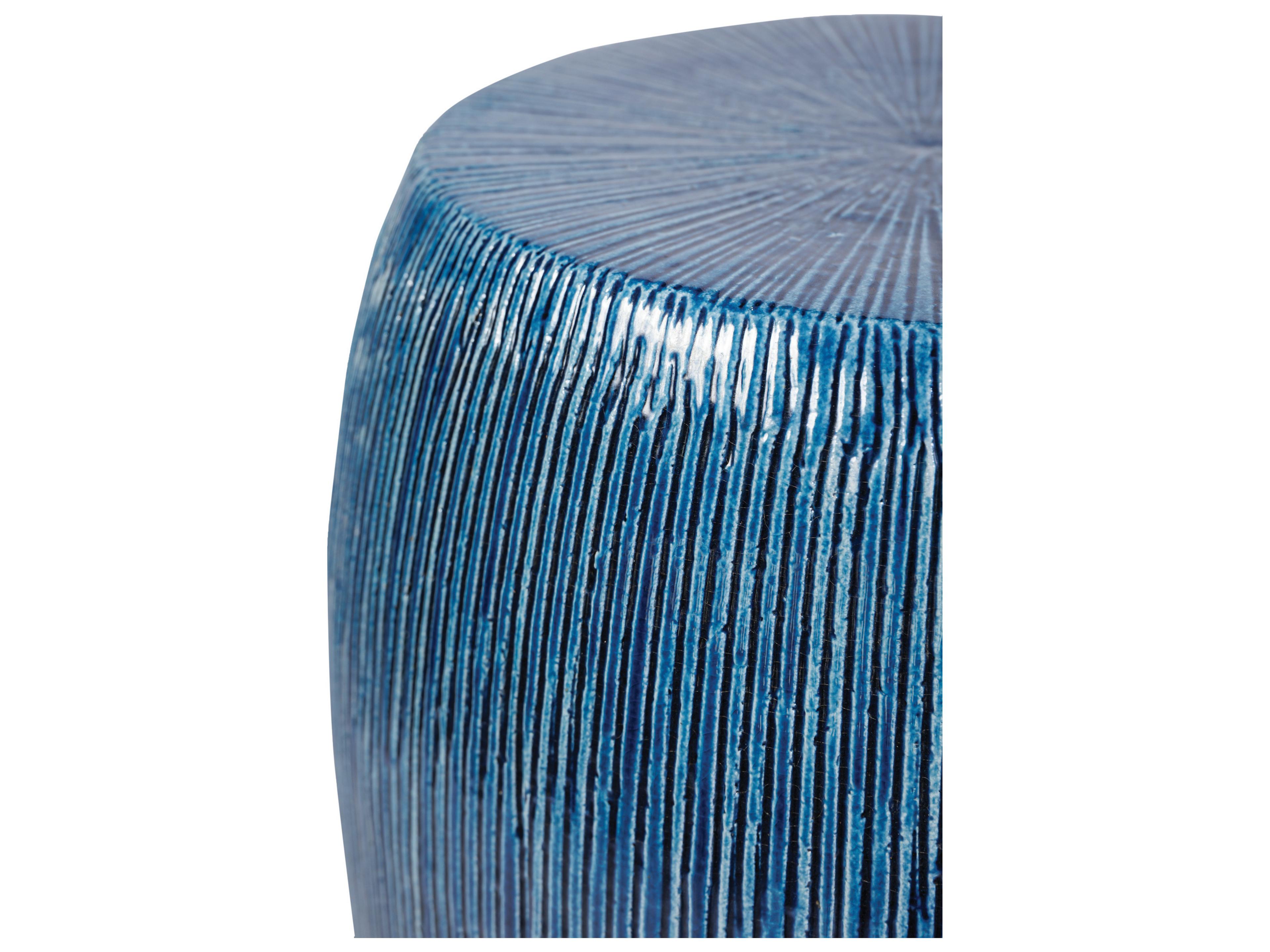 Seasonal Living Ceramics Denim Texture Gloss Ceramic Dining Chair