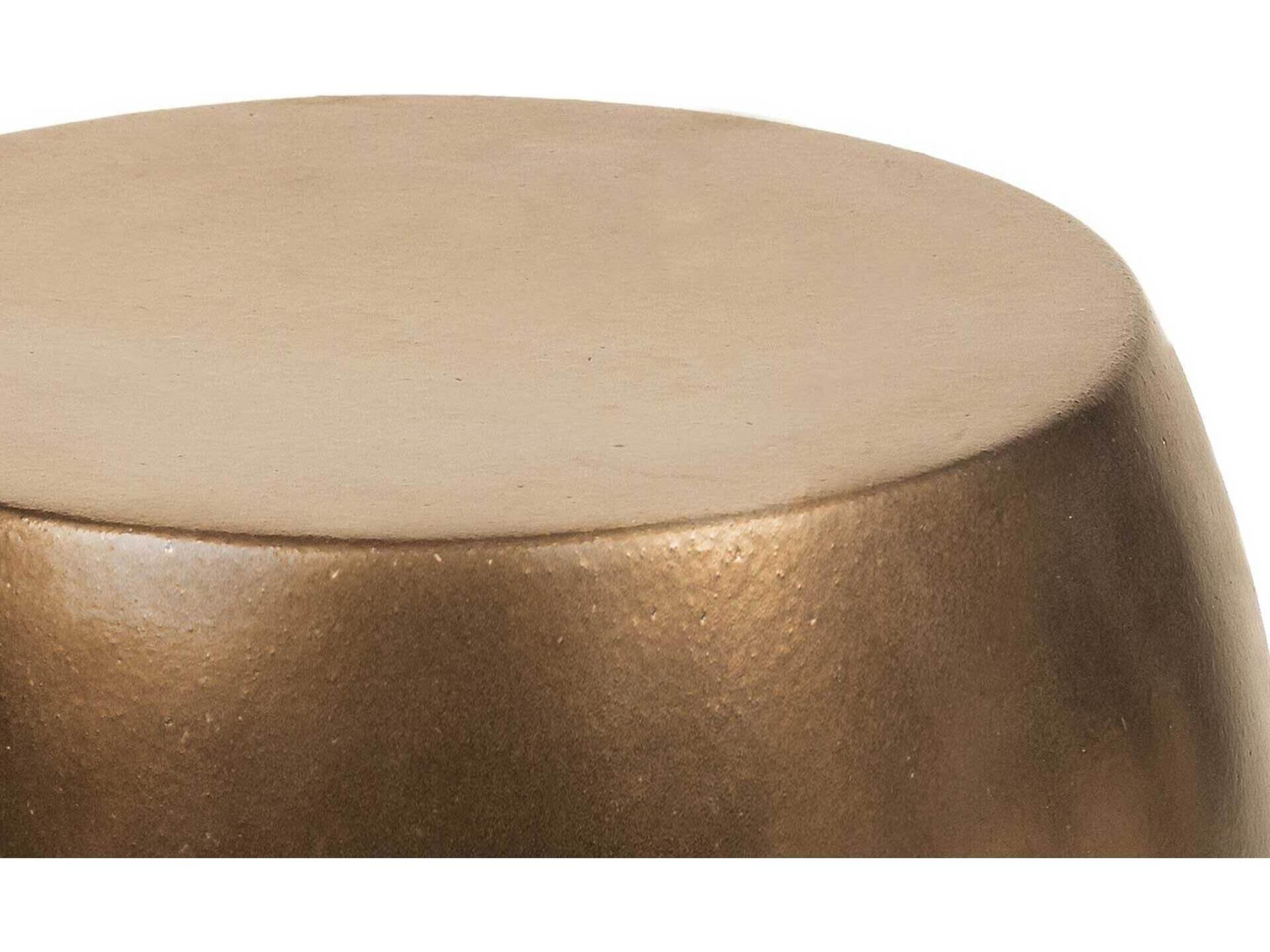 Seasonal Living Provenance Ceramic Ore Metallic Bud Stool / Round Accent Table