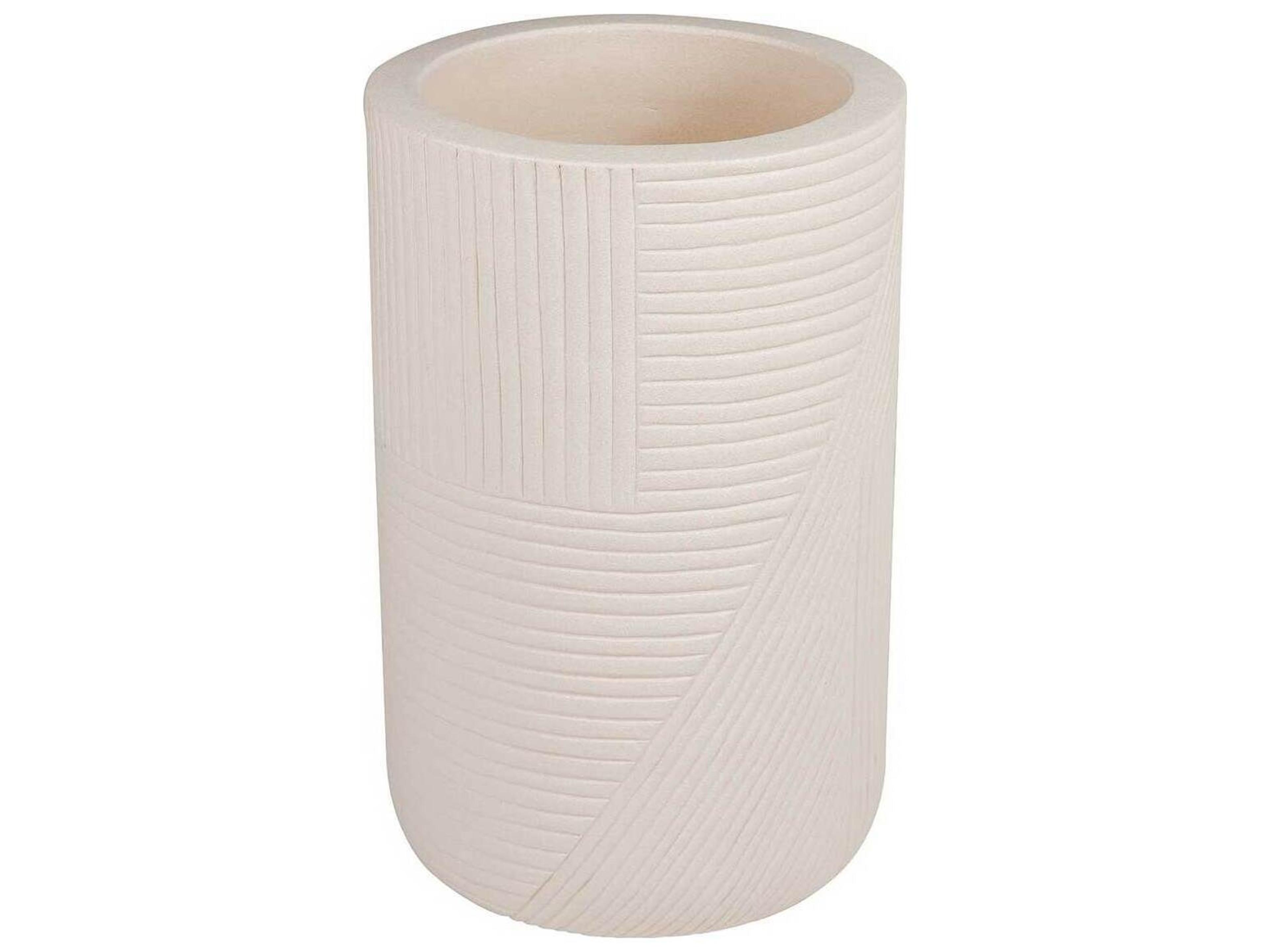 Seasonal Living Provenance Ceramic Sand Matte Serenity Textured Planter Set