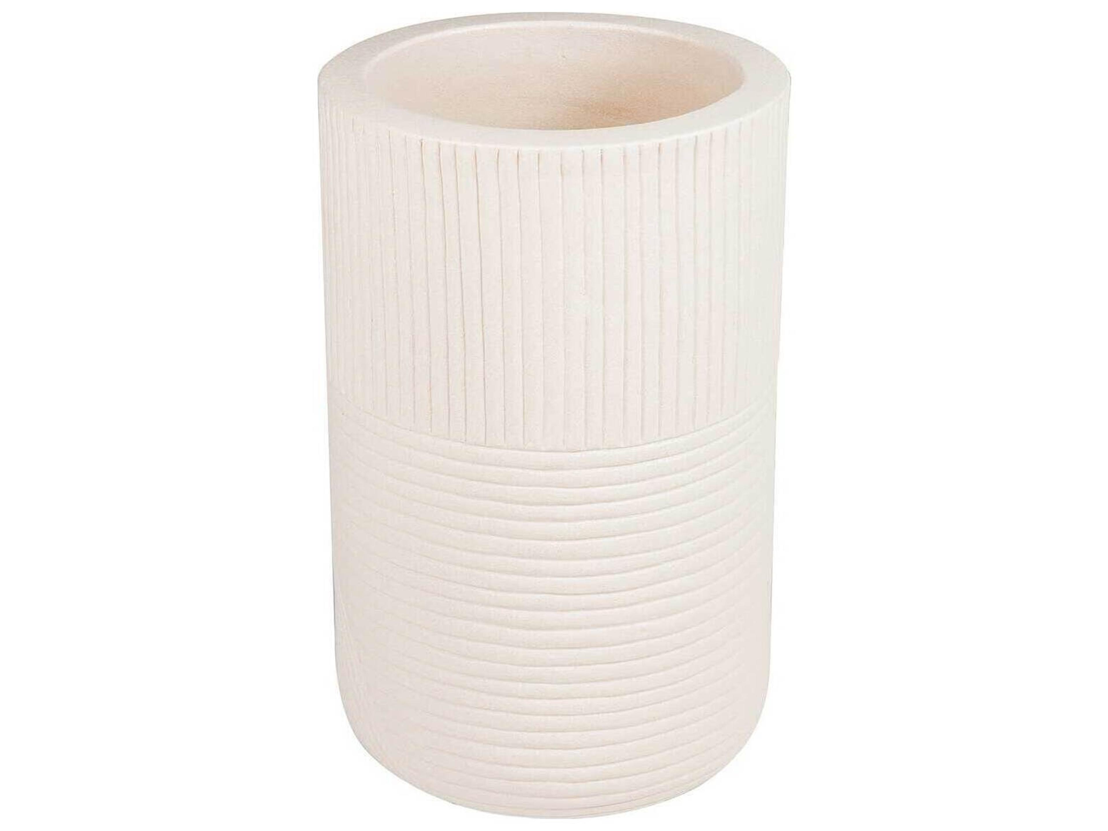 Seasonal Living Provenance Ceramic Sand Matte Serenity Textured Planter Set