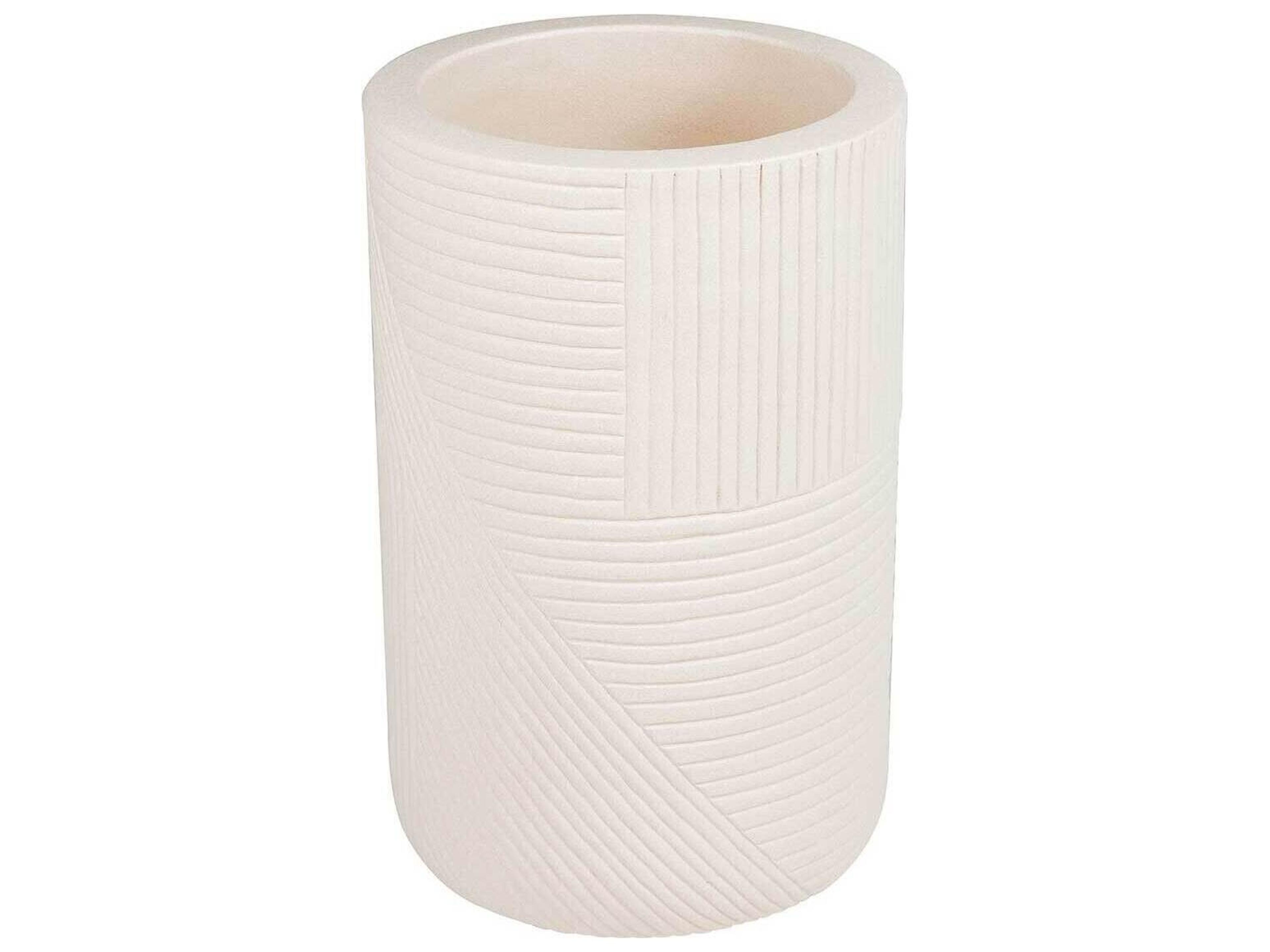 Seasonal Living Provenance Ceramic Sand Matte Serenity Textured Planter Set