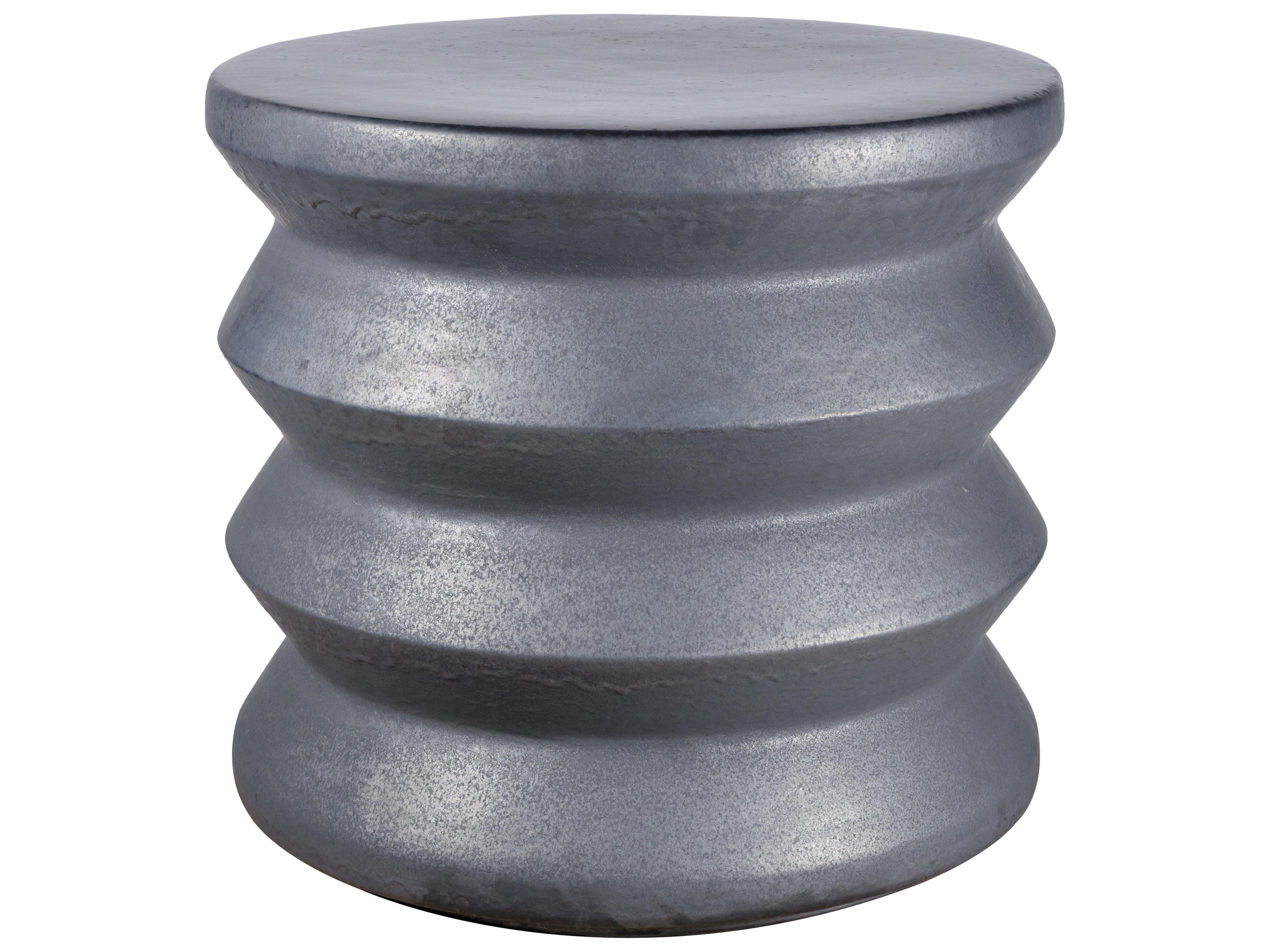 Provenance Signature Ceramic Round Outdoor End Table