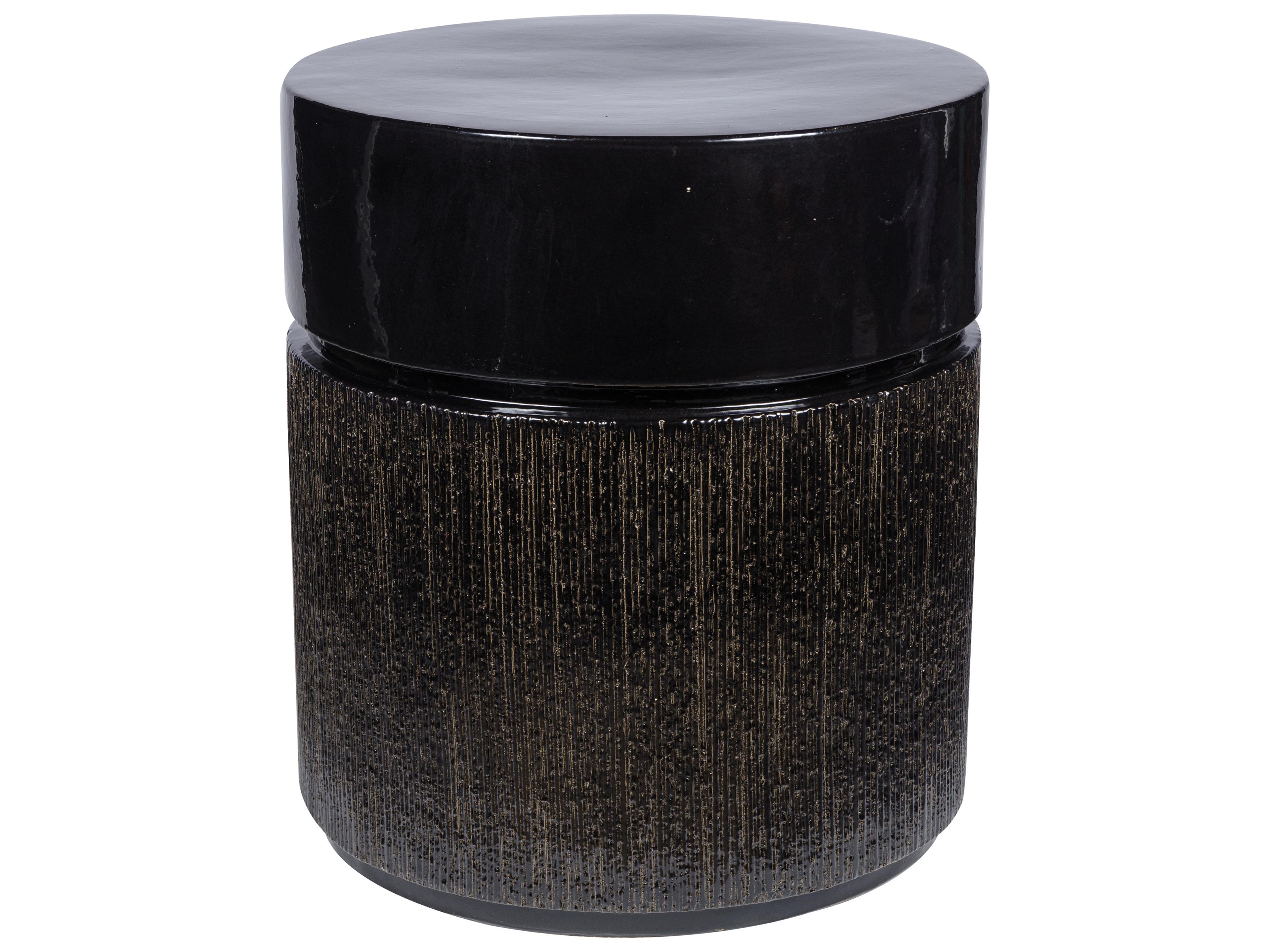 Provenance Signature Ceramic Round Outdoor End Table