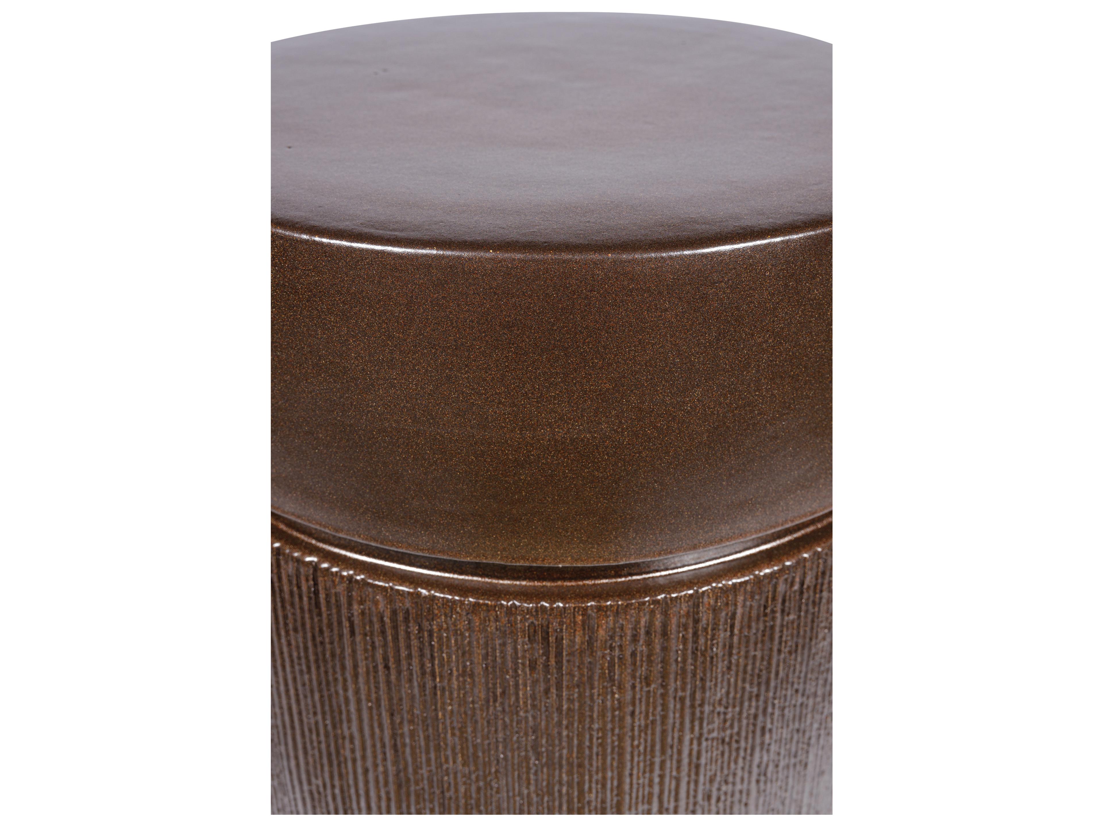 Seasonal Living Provenance Signature Ceramic Round Outdoor Patio End Table