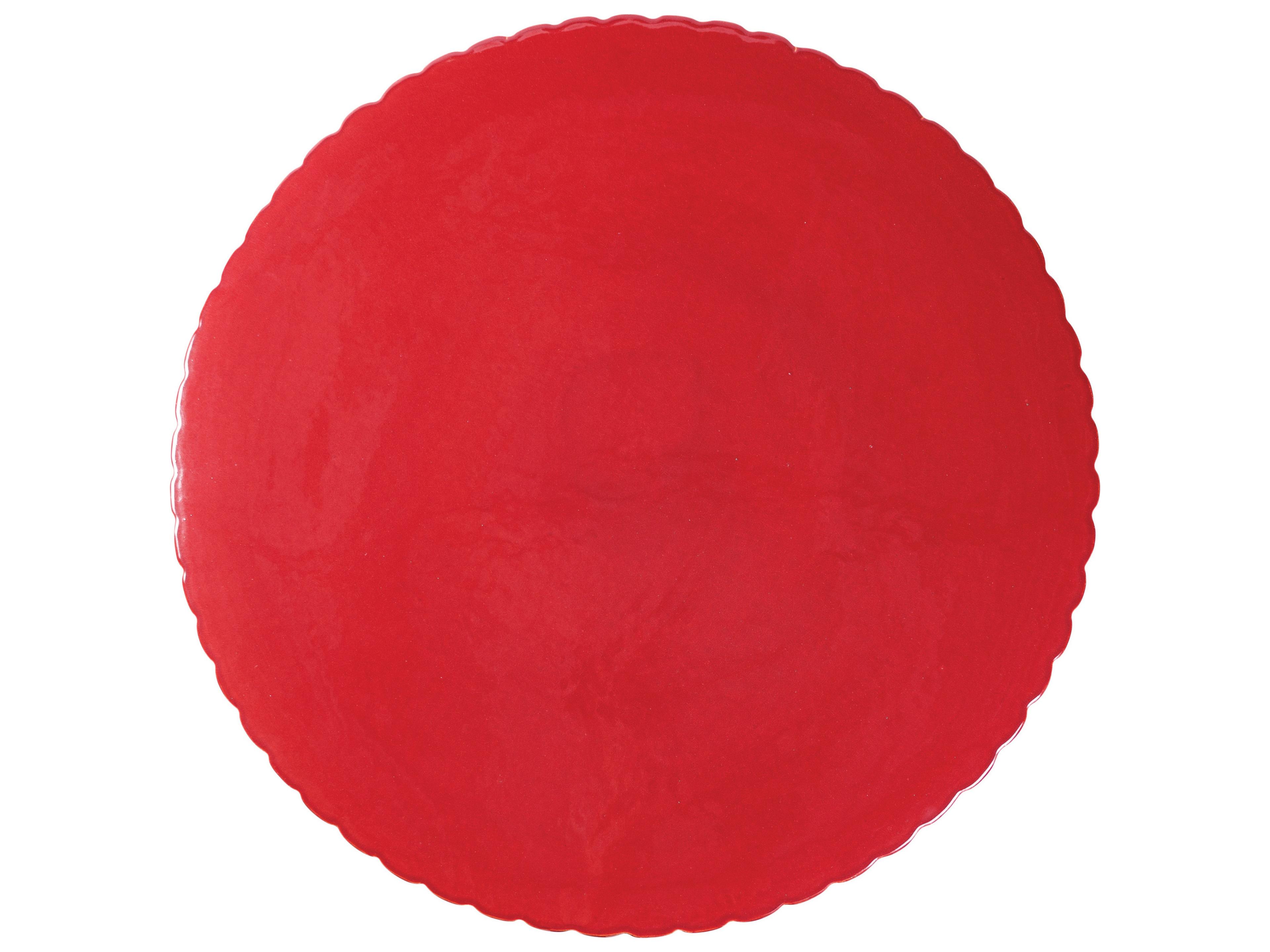 Seasonal Living Ceramics Plum Gloss Ceramic Round End Table