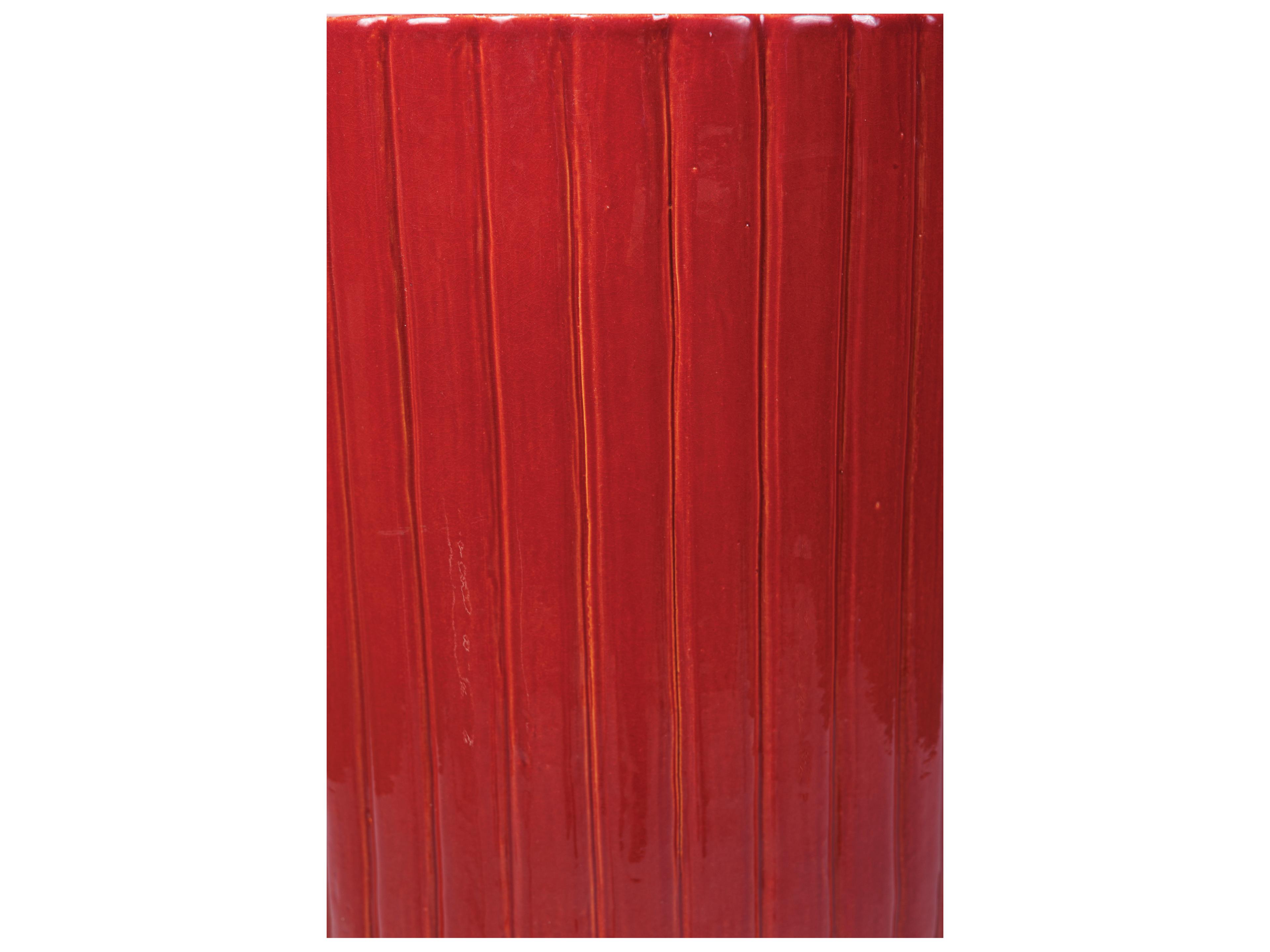 Seasonal Living Ceramics Plum Gloss Ceramic Round End Table