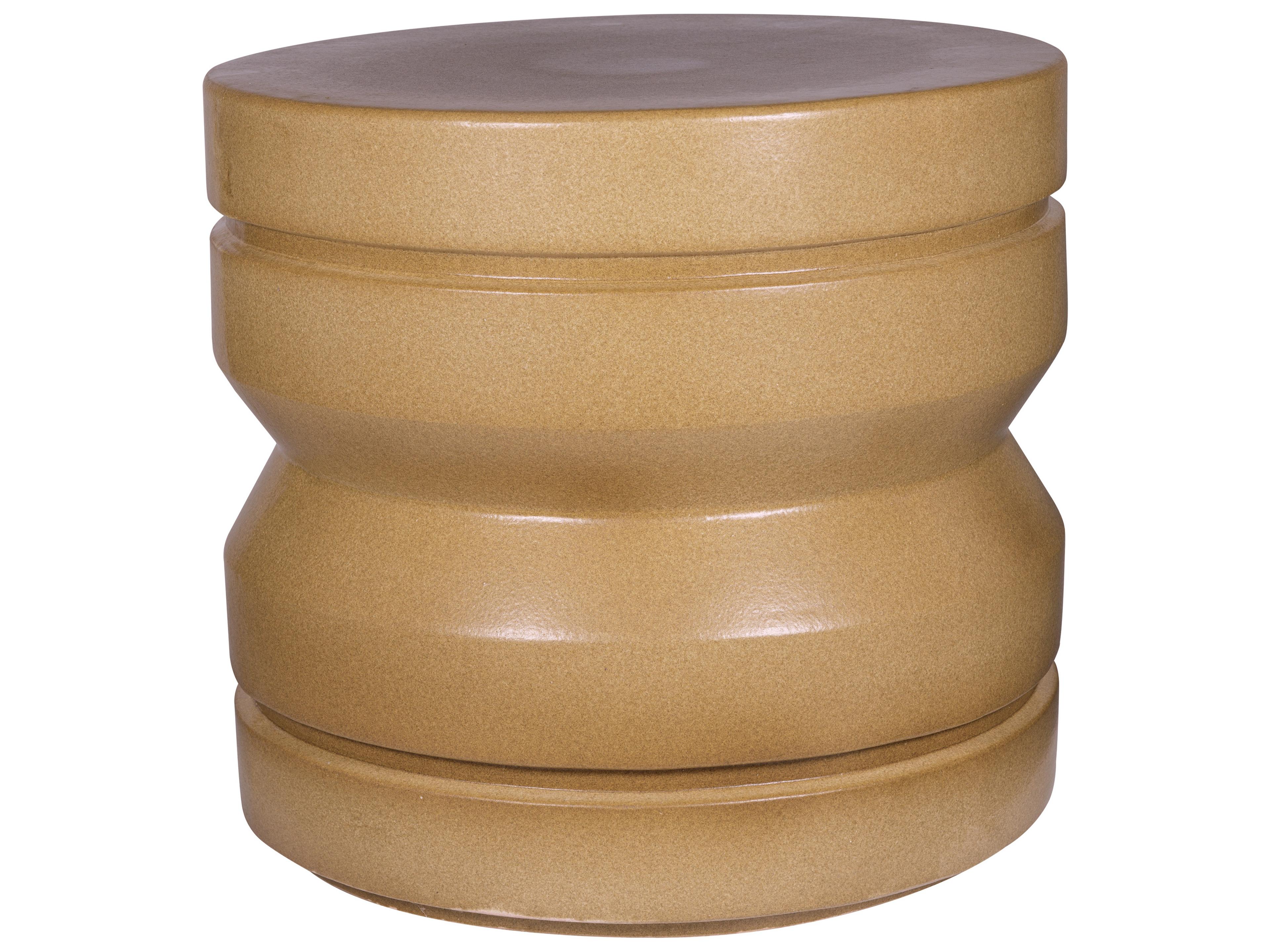 Provenance Signature Ceramic Round Outdoor End Table