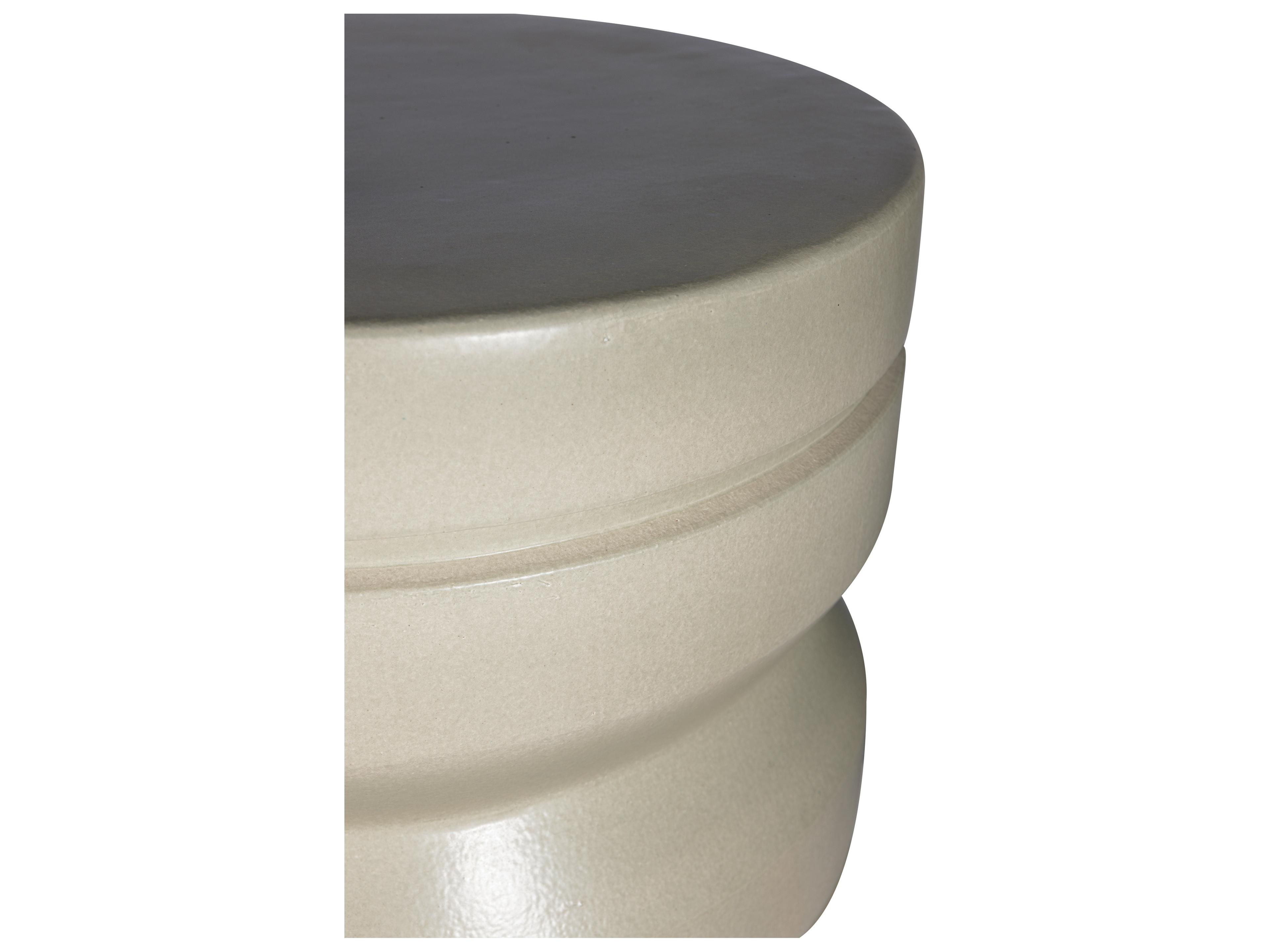 Seasonal Living Provenance Signature Ceramic Round Outdoor Patio End Table