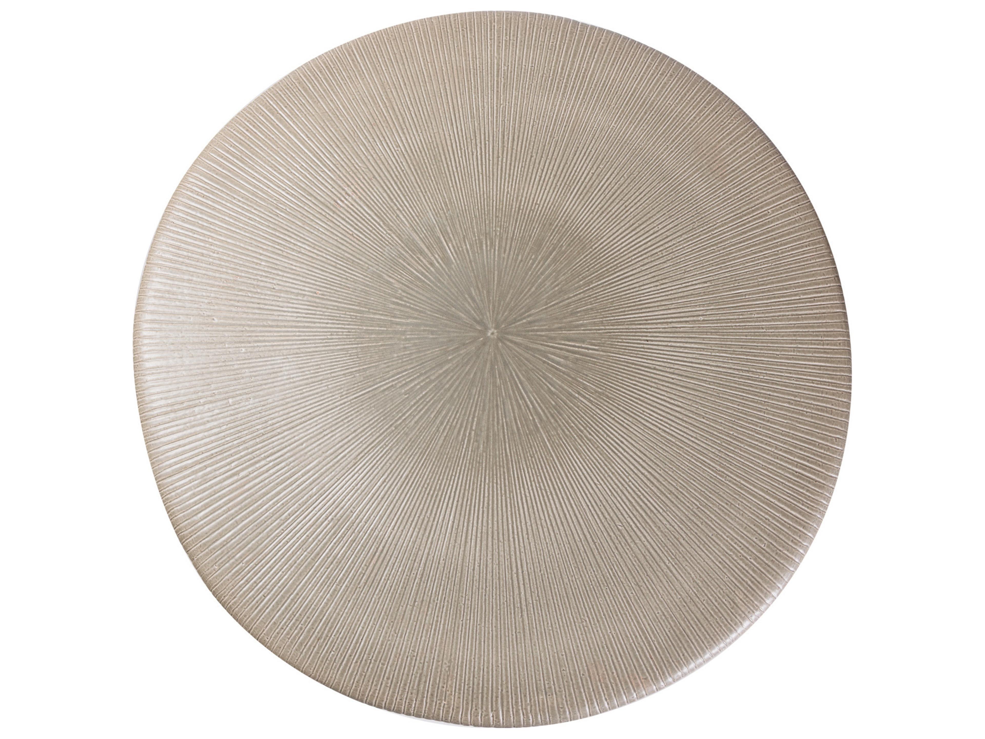 Seasonal Living Ceramics Olive Semi-gloss Ceramic Round Coffee Table