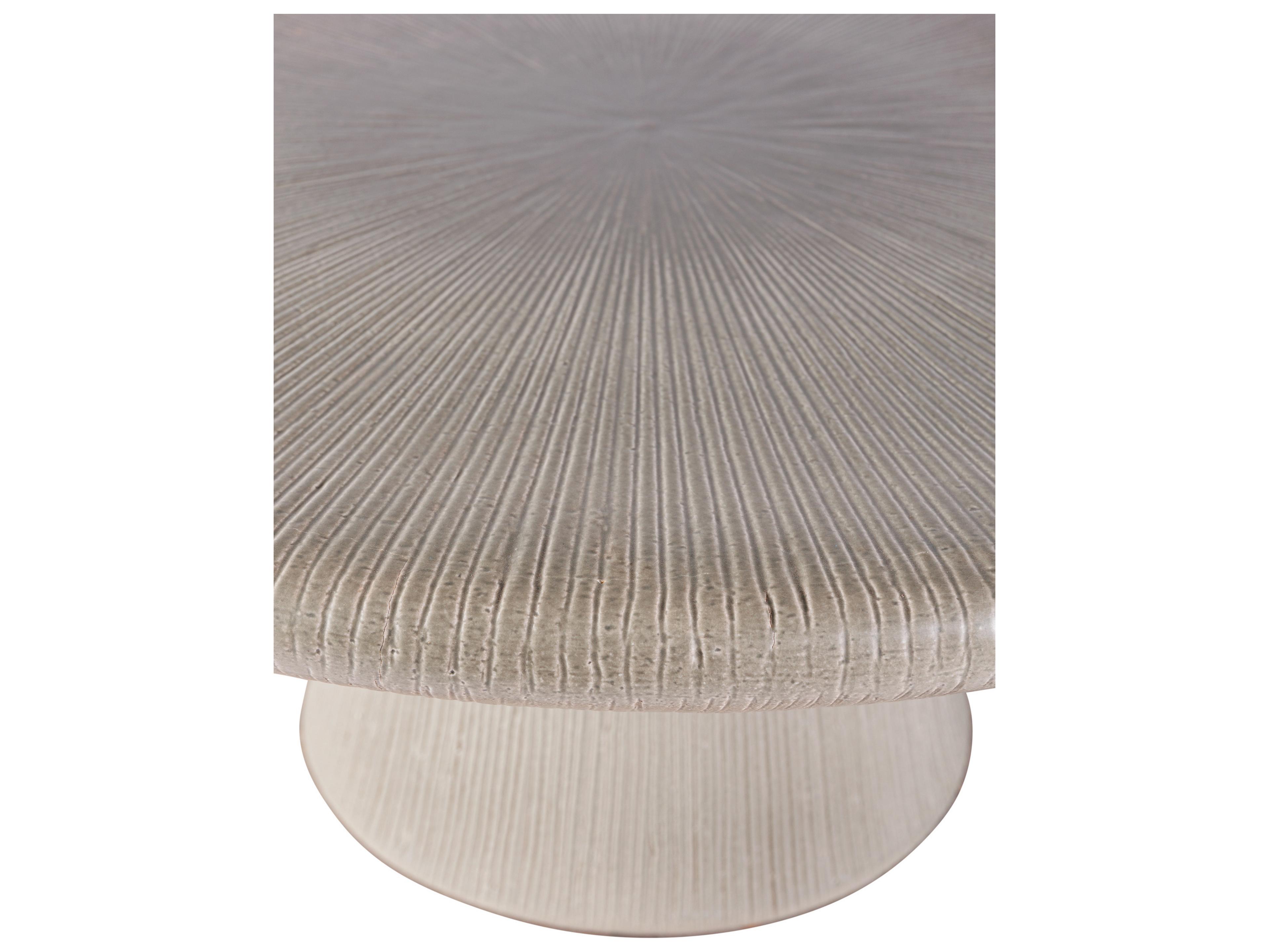 Seasonal Living Ceramics Olive Semi-gloss Ceramic Round Coffee Table