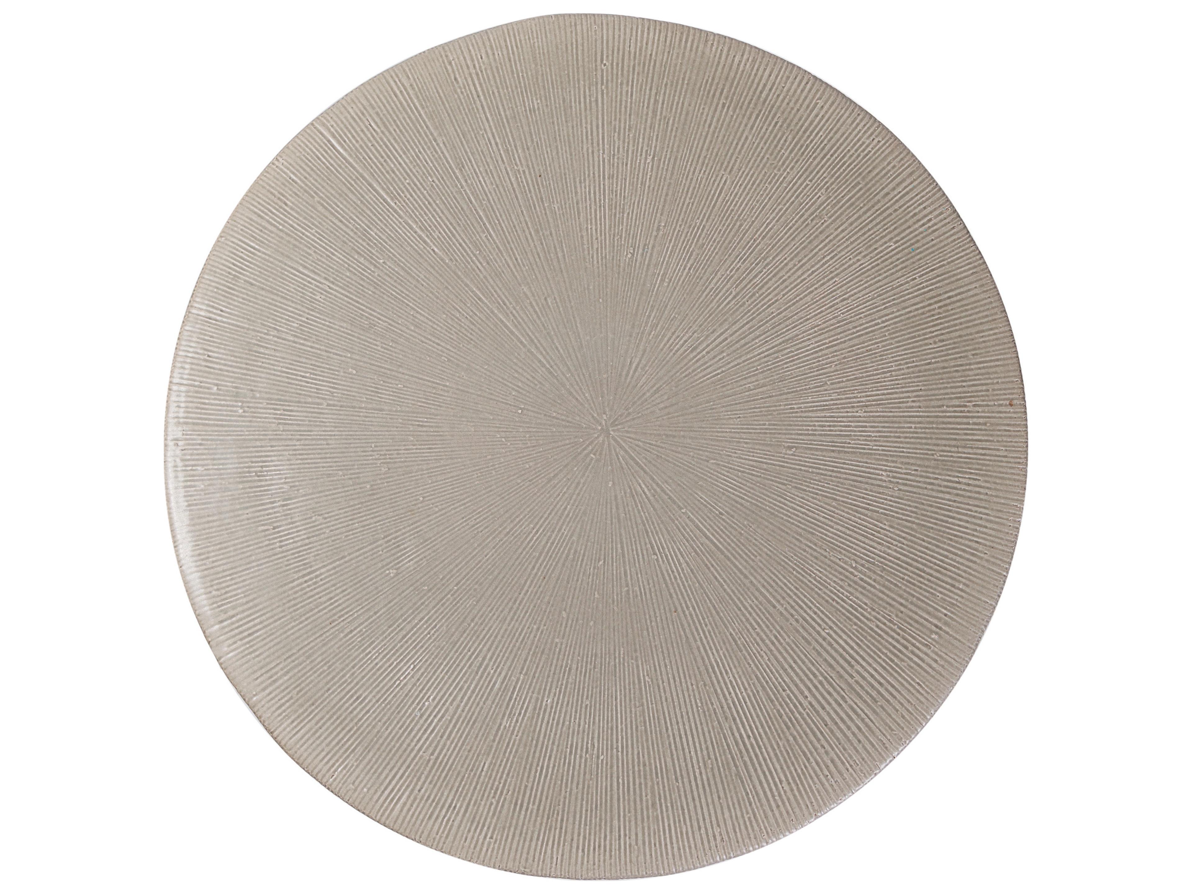 Seasonal Living Ceramics Olive Semi-gloss Ceramic Round End Table