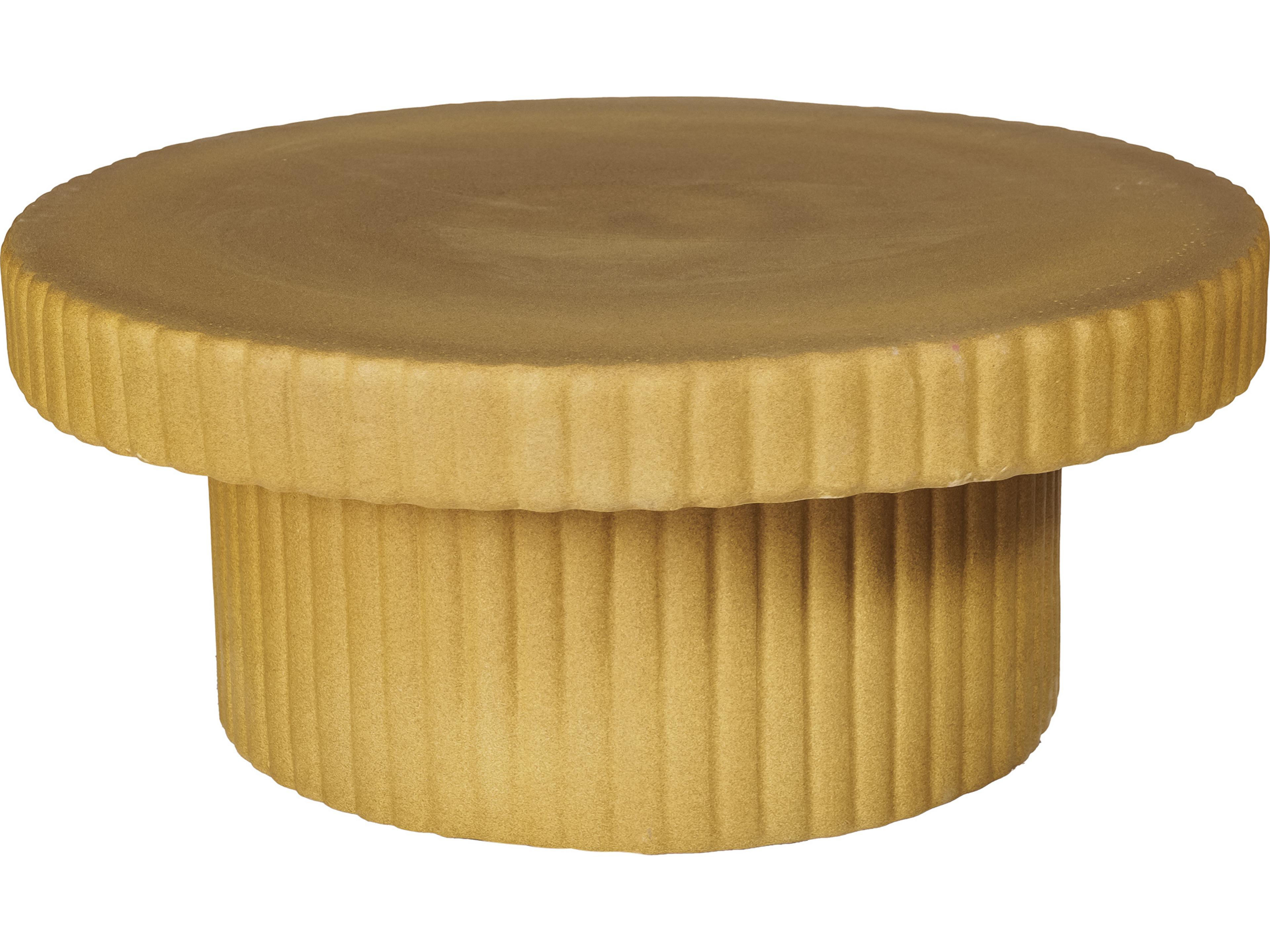 Ceramics Shale Matte Ceramic Round Coffee Table