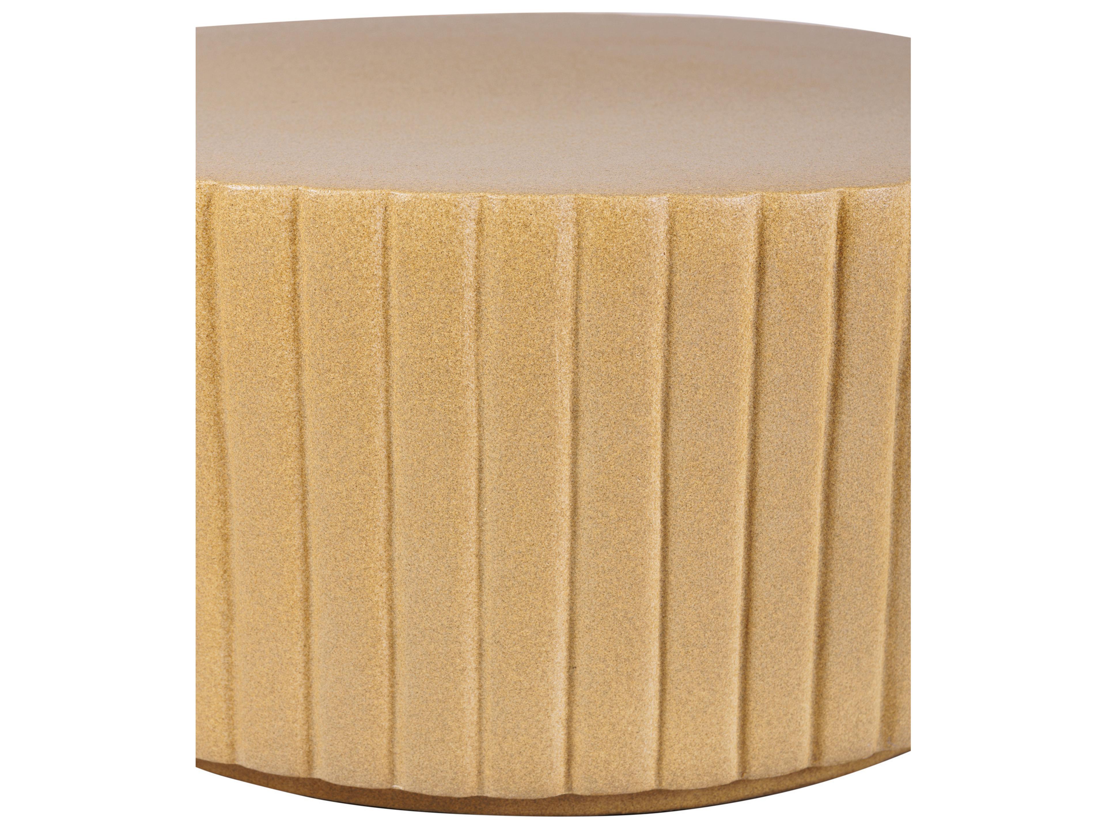 Seasonal Living Ceramics Shale Matte Ceramic Round End Table