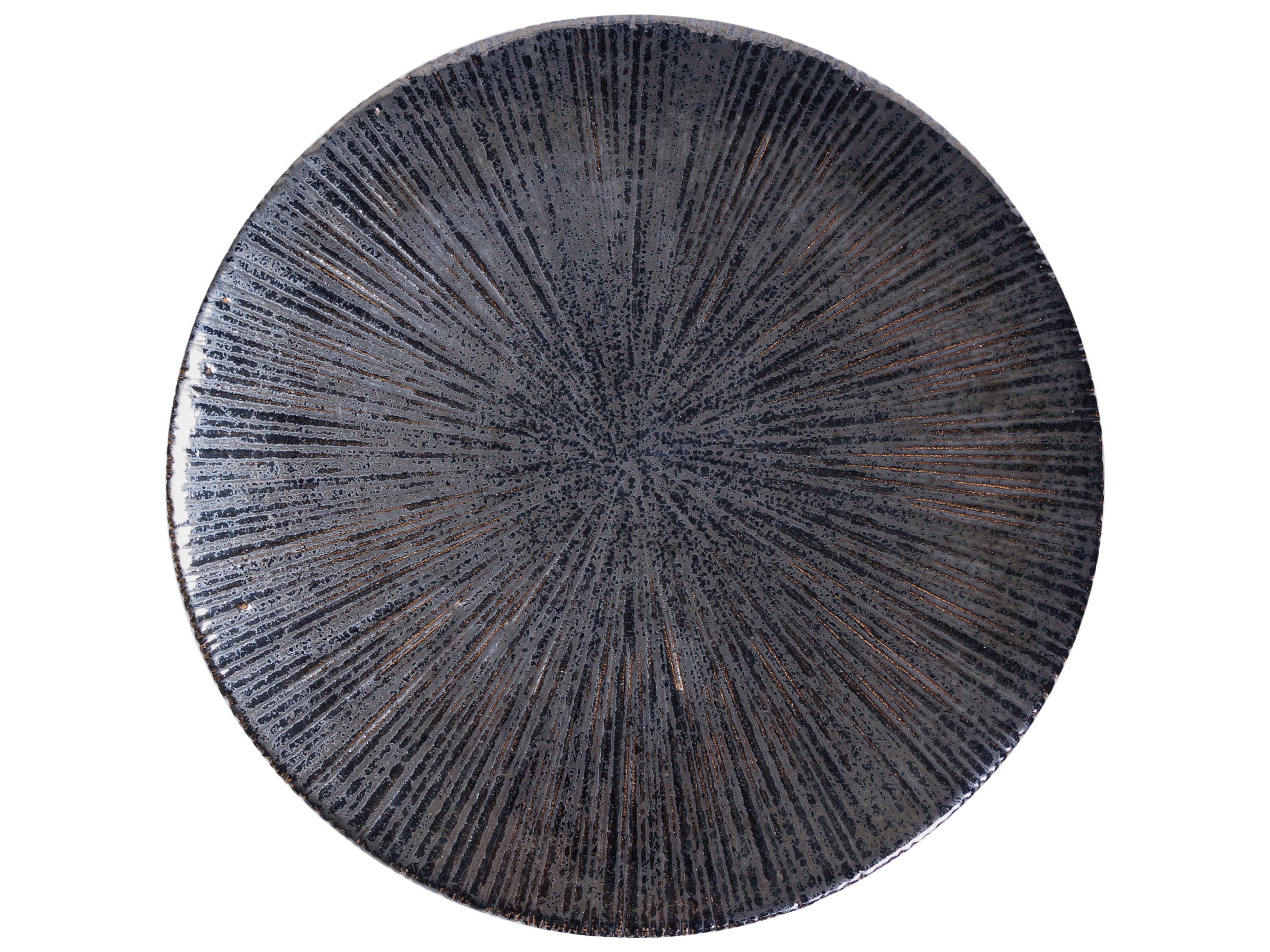 Seasonal Living Ceramics Smoke Semi-gloss Ceramic Round End Table