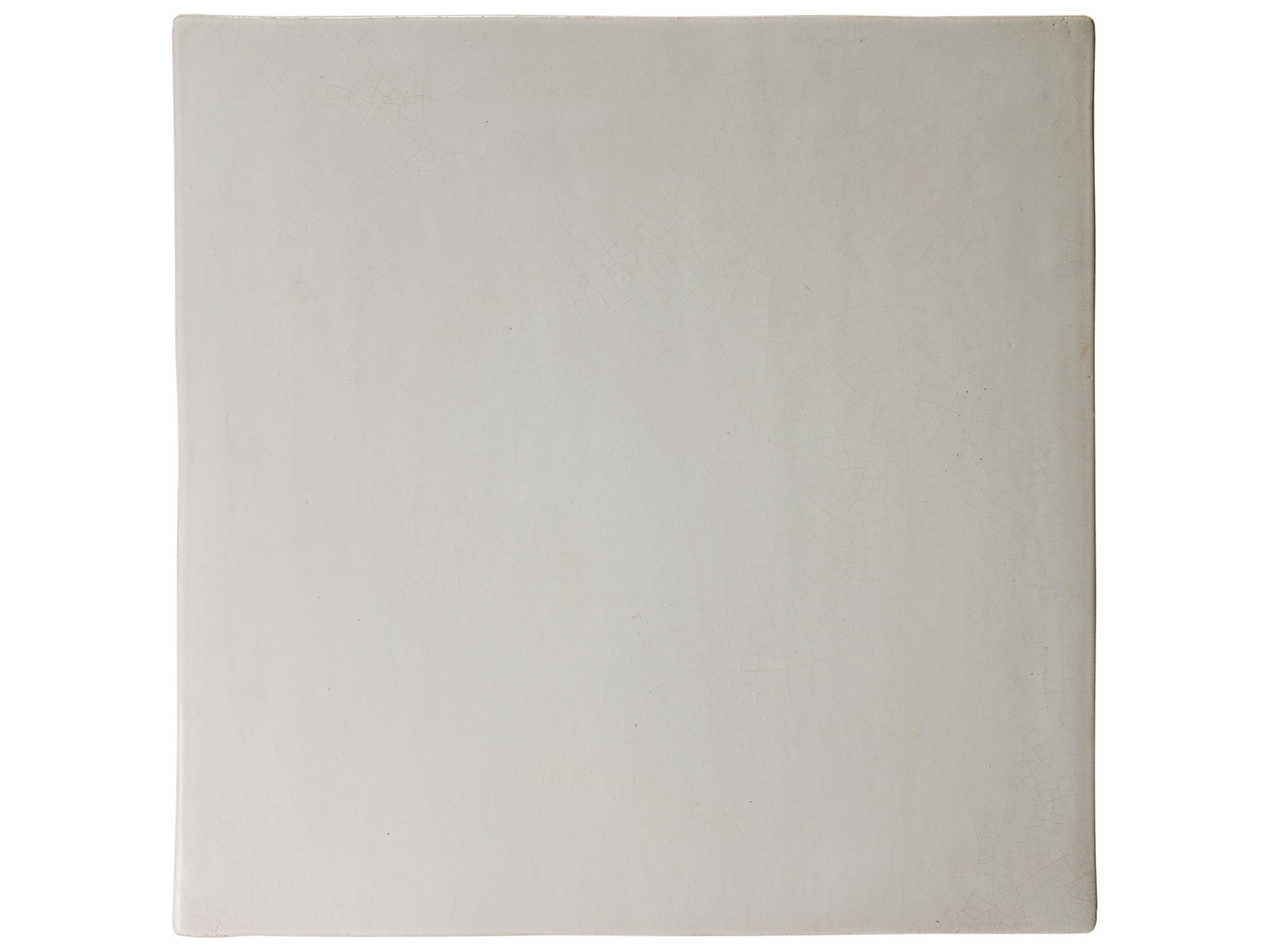 Seasonal Living Ceramics Linen Semi-gloss Ceramic Square End Table