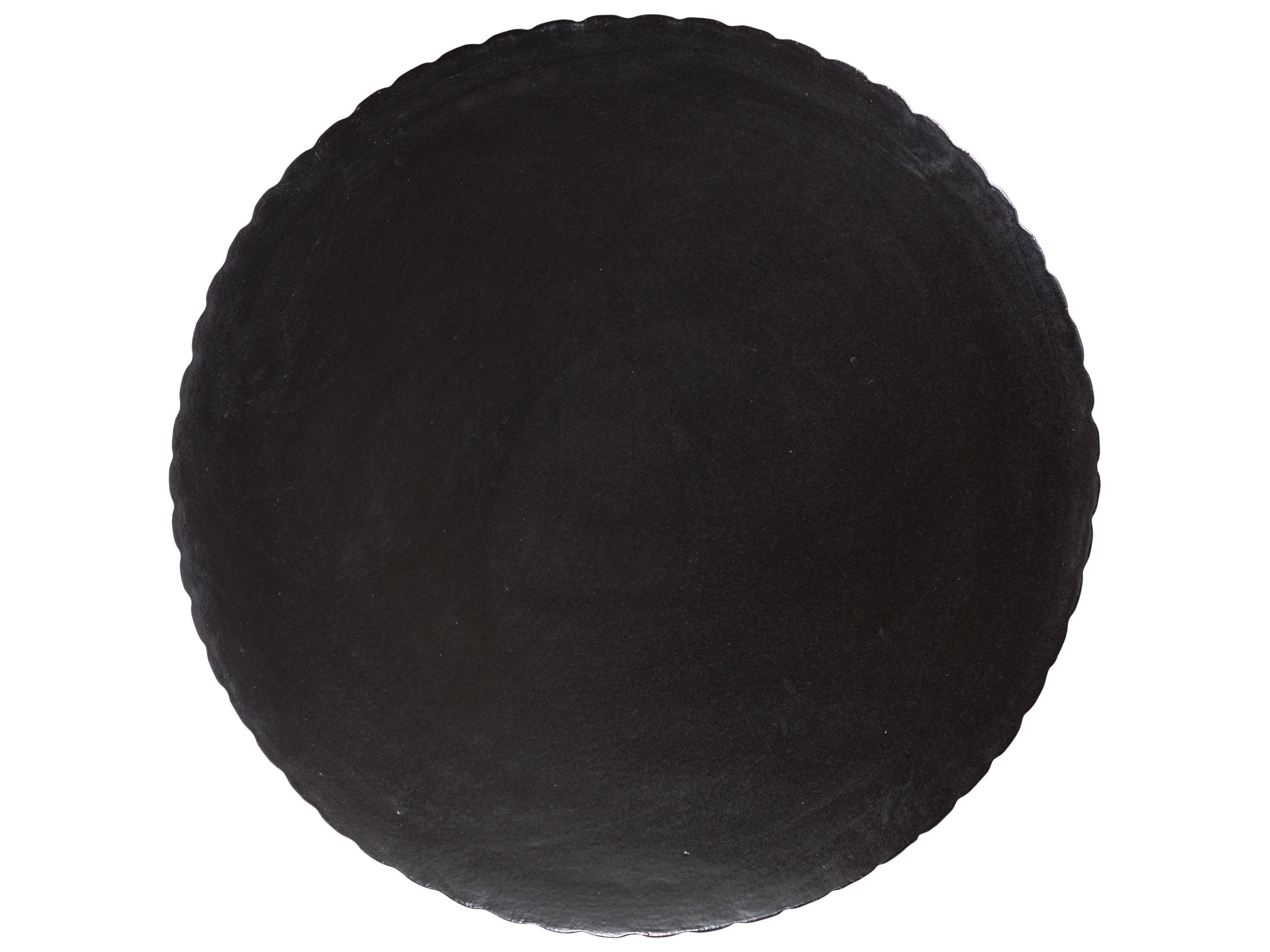 Seasonal Living Ceramics Iron Semi-gloss Ceramic Round End Table