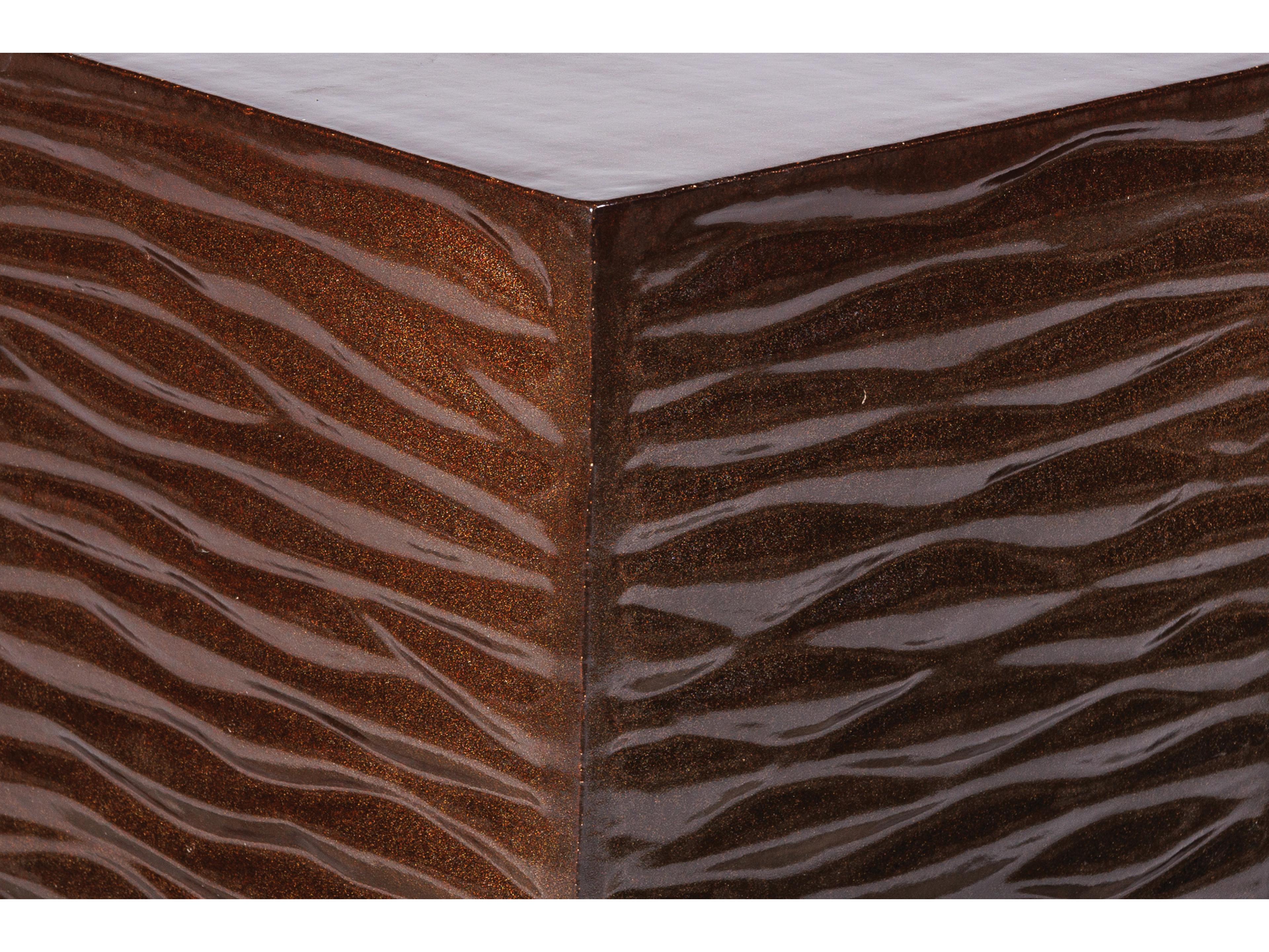 Seasonal Living Ceramics Pyrite Brown Gloss Ceramic Dining Chair