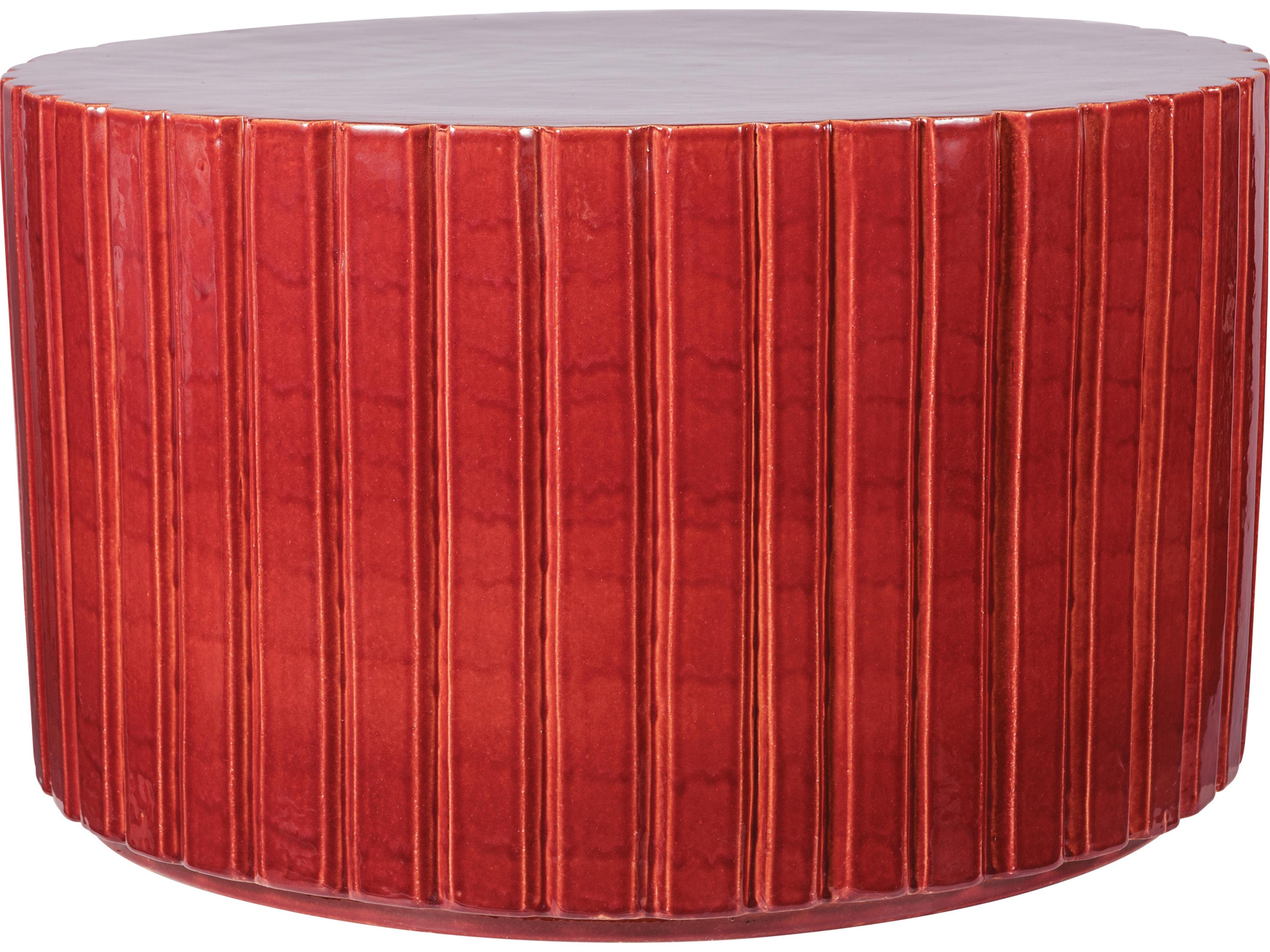 Seasonal Living Katra Plum Ceramic Round Coffee Table