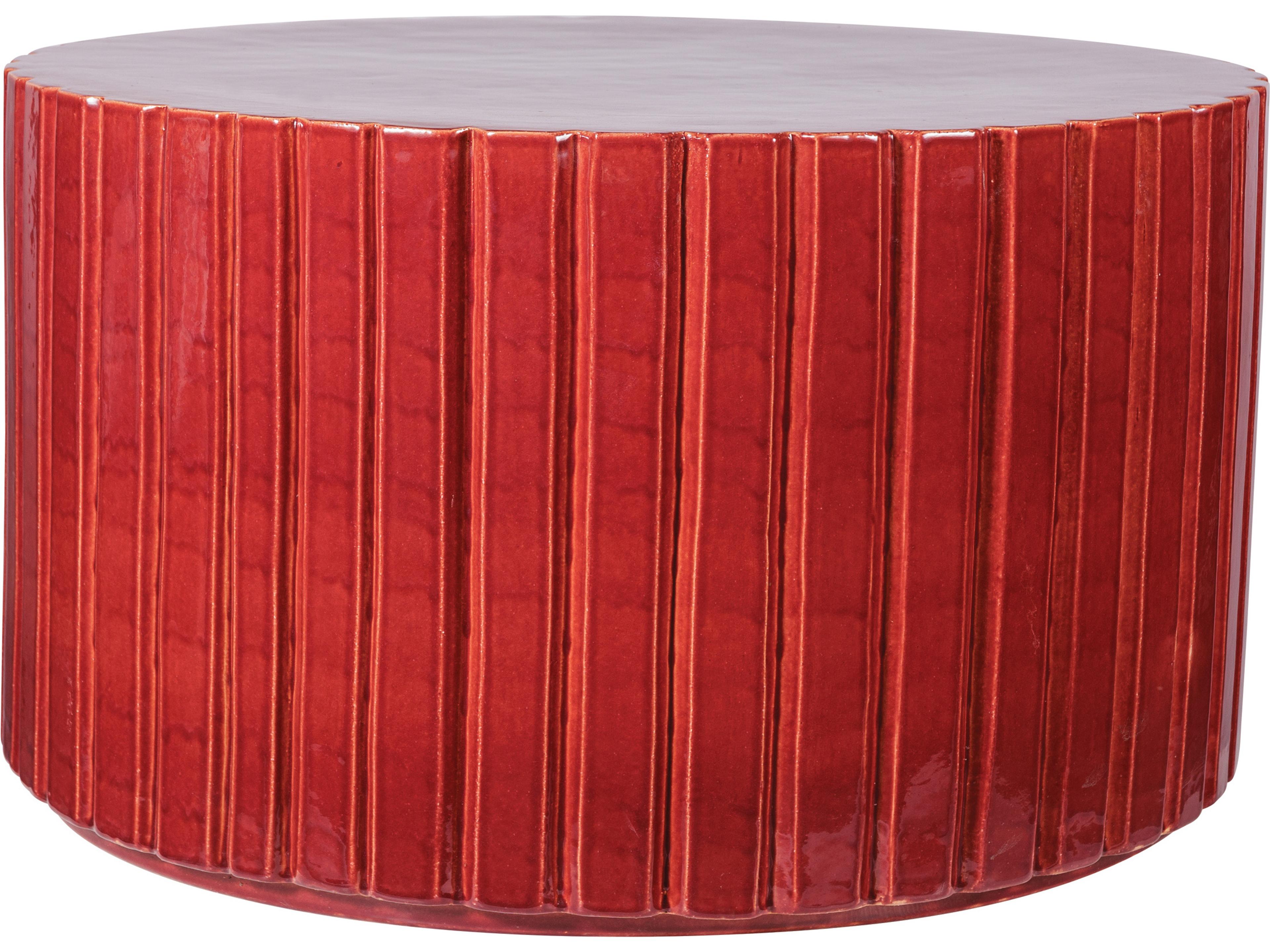 Seasonal Living Katra Plum Ceramic Round Coffee Table
