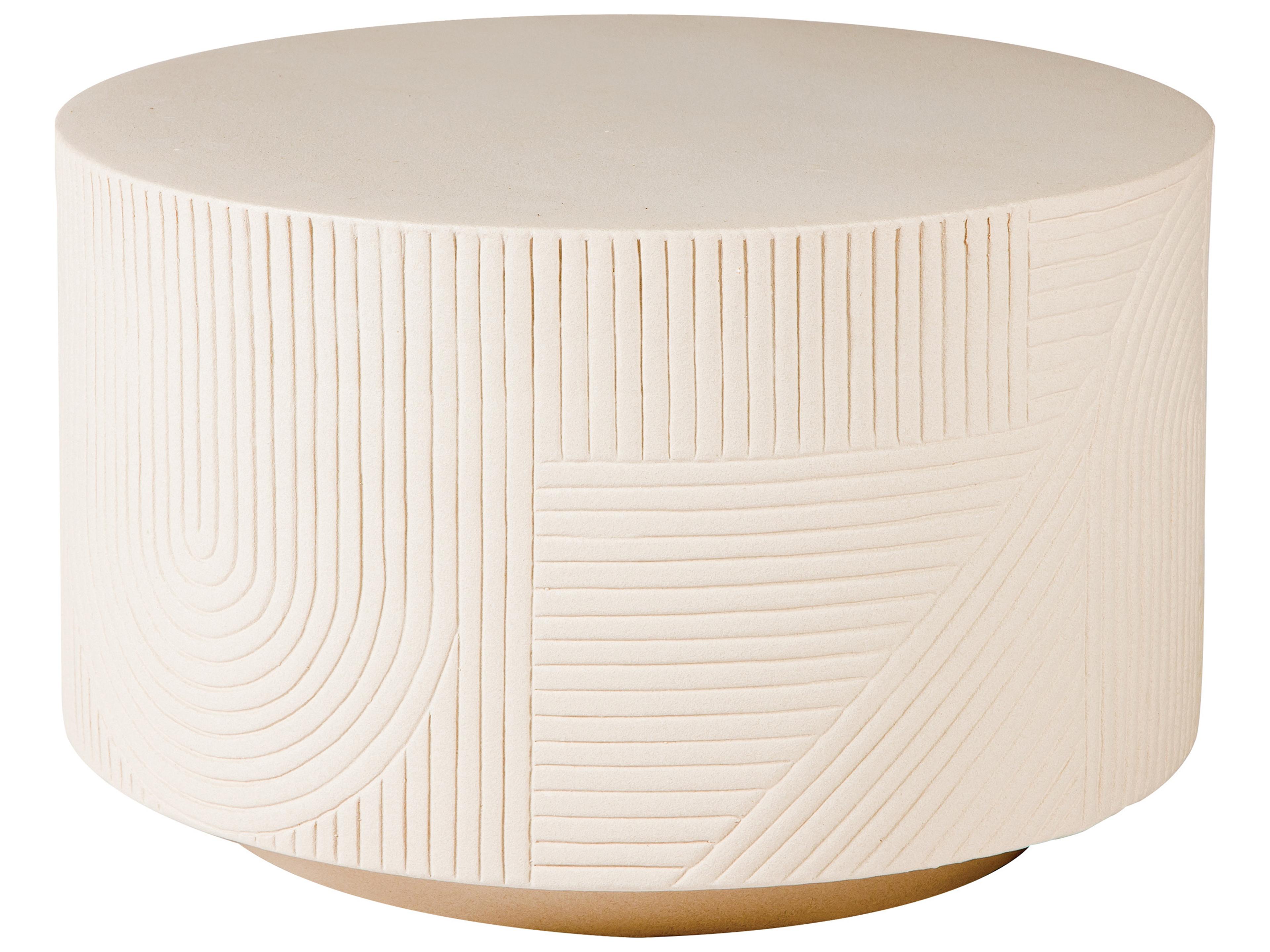 Seasonal Living Provenance Ceramic Sand Matte Round End Table