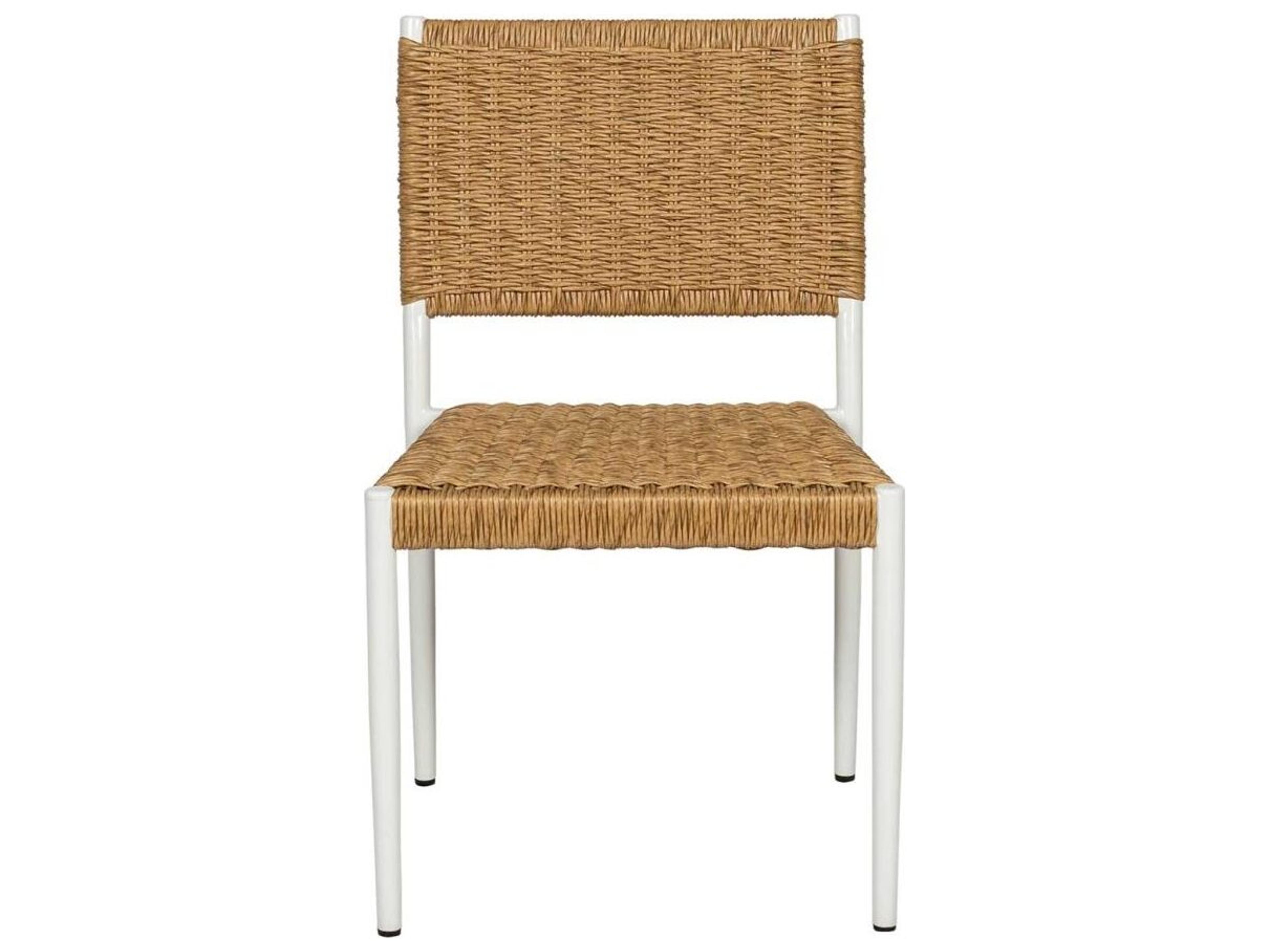 Seasonal Living Explorer Linen White Steel Wicker Dining Chair