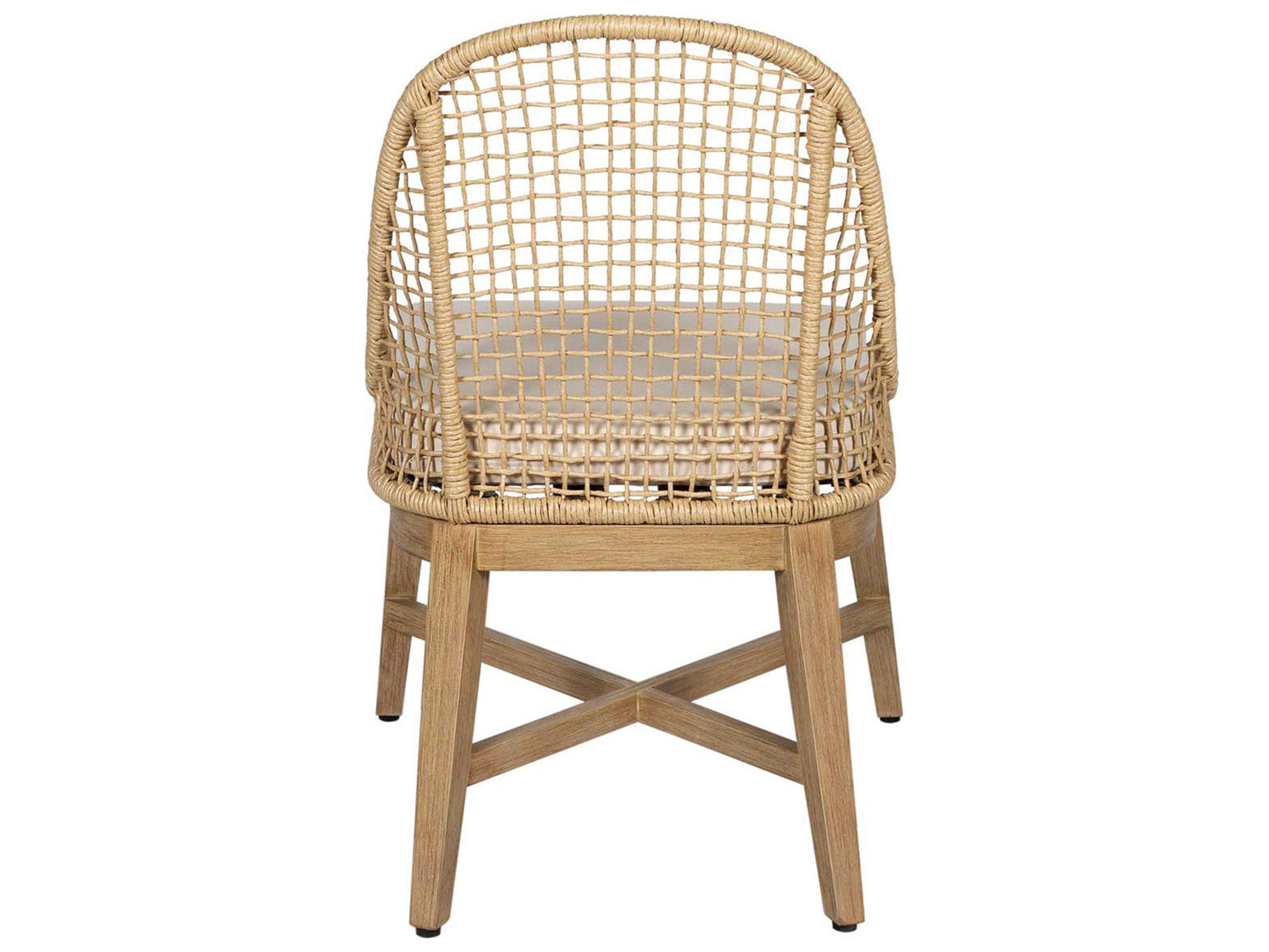 Seasonal Living Explorer Straw Rattan Outdoor Dining Chair Set of 2