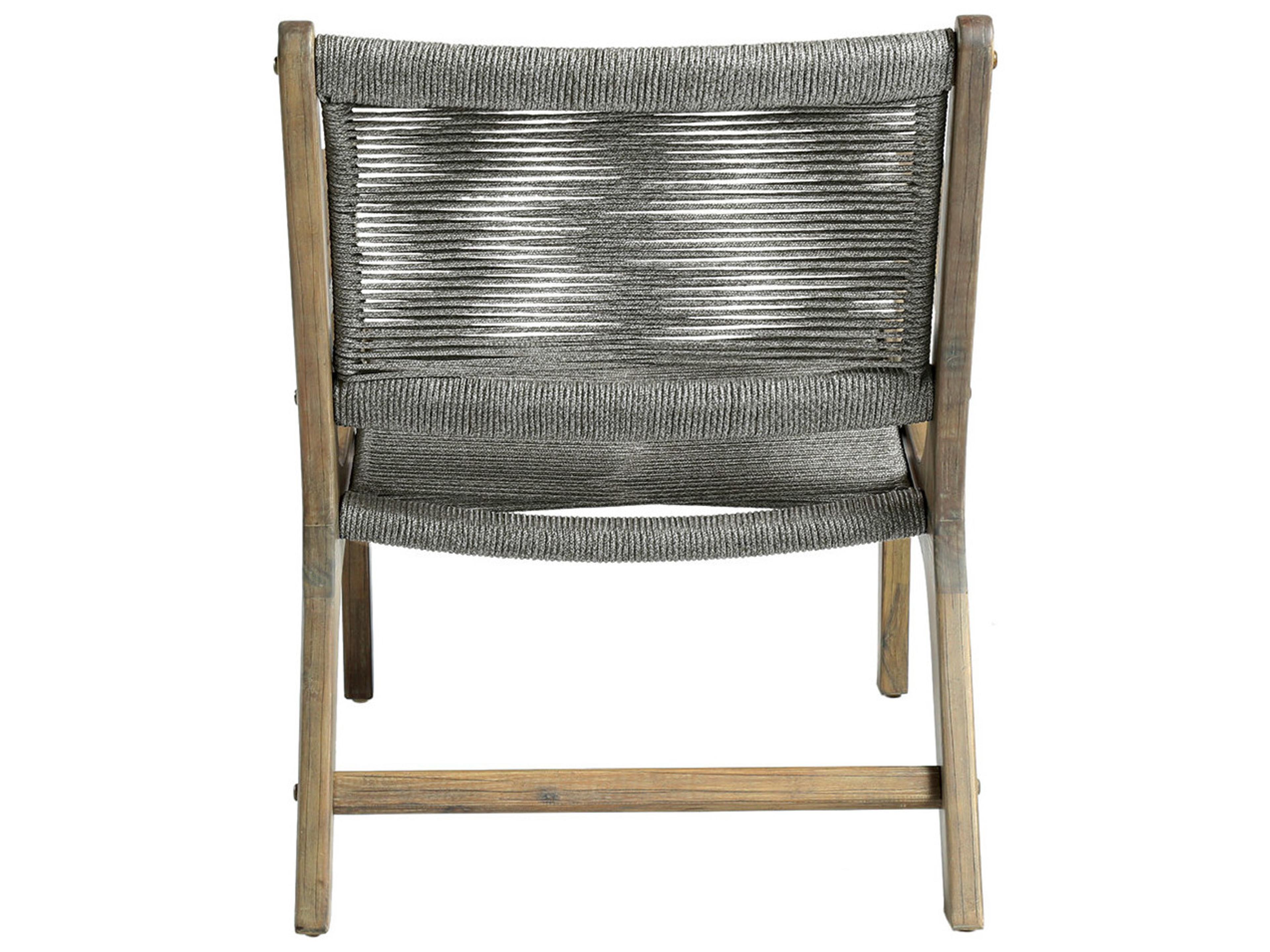 Seasonal Living Explorer Mixed Grey Acacia Wood Oceans Outdoor Patio Lounge Chair